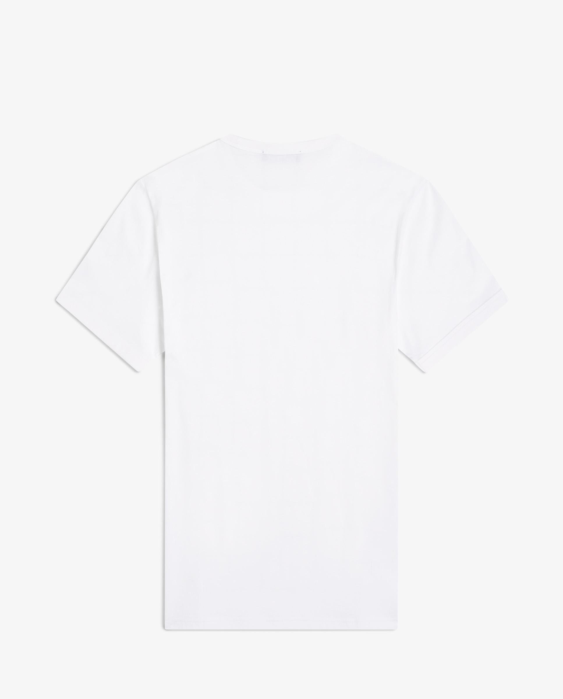 Camiseta de hombre ringer manga corta con cuello redondo - Fred Perry - Blanco Blanco-5