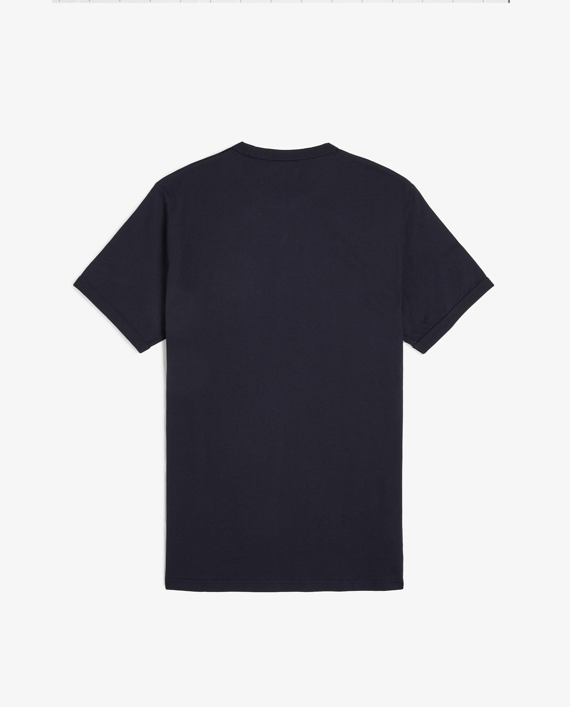 Camiseta de hombre ringer manga corta con cuello redondo - Fred Perry - Verde oscuro Azul marino-5