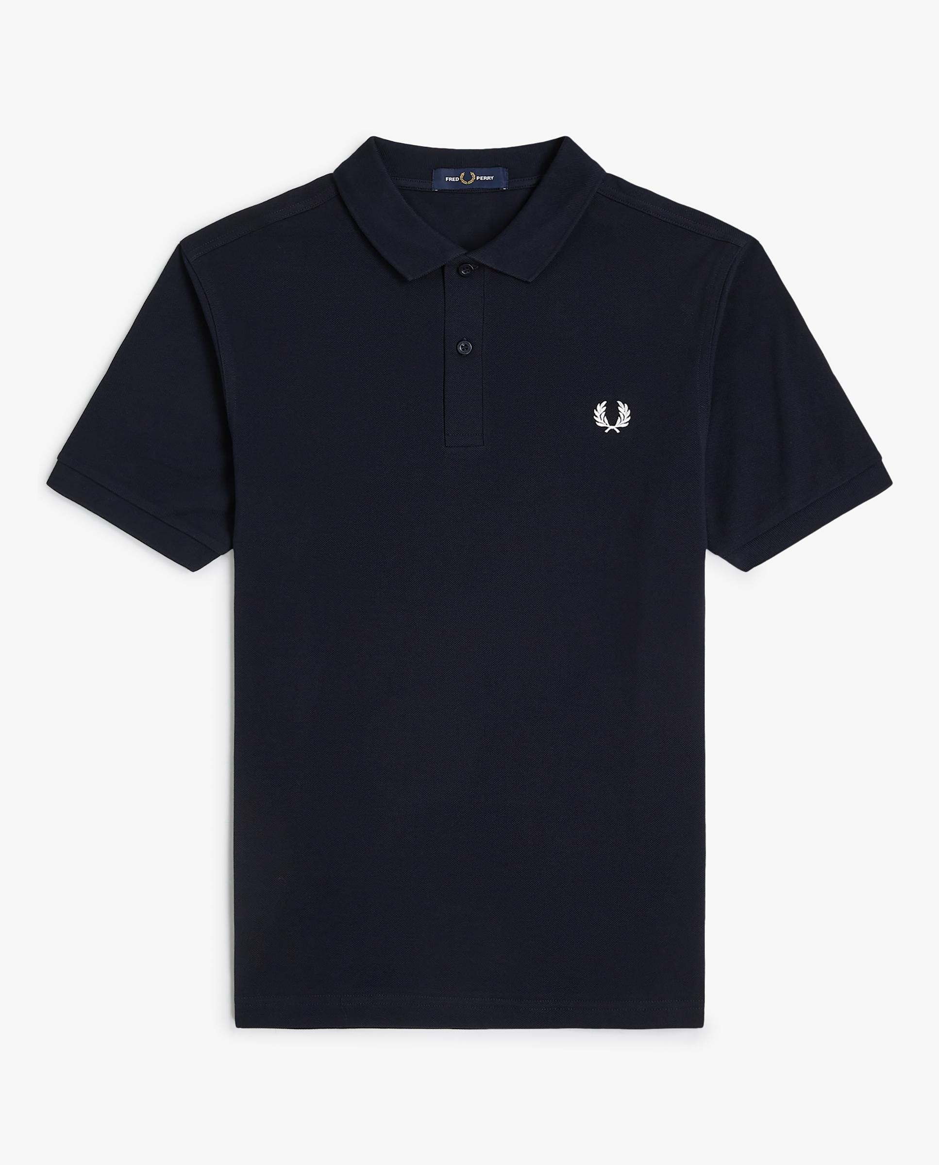 Polo de hombre liso de manga corta en piqué de algodón - Fred Perry - Azul marino Azul marino-6