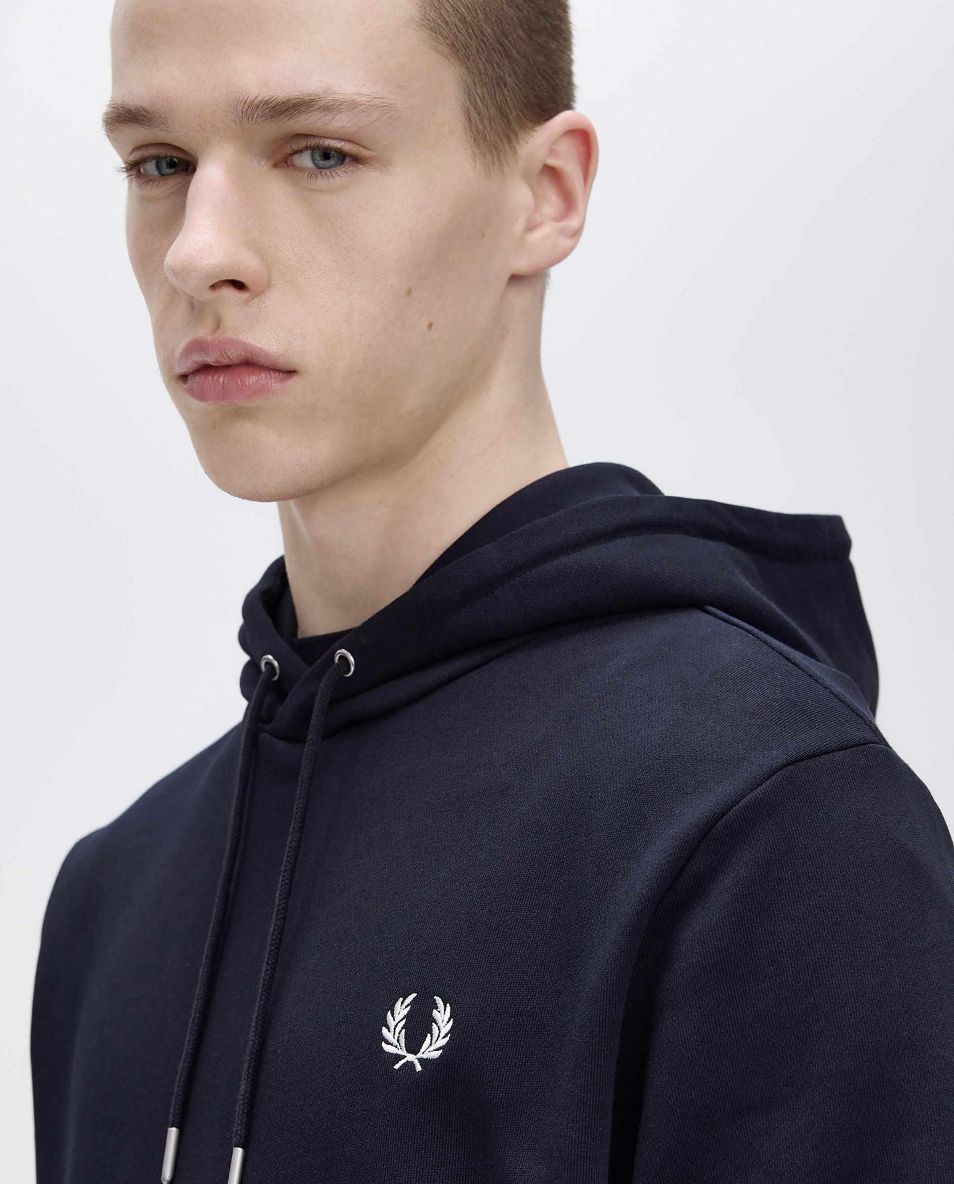 Sudadera de hombre con capucha y bolsillo canguro - Fred Perry - Azul marino Azul marino-3