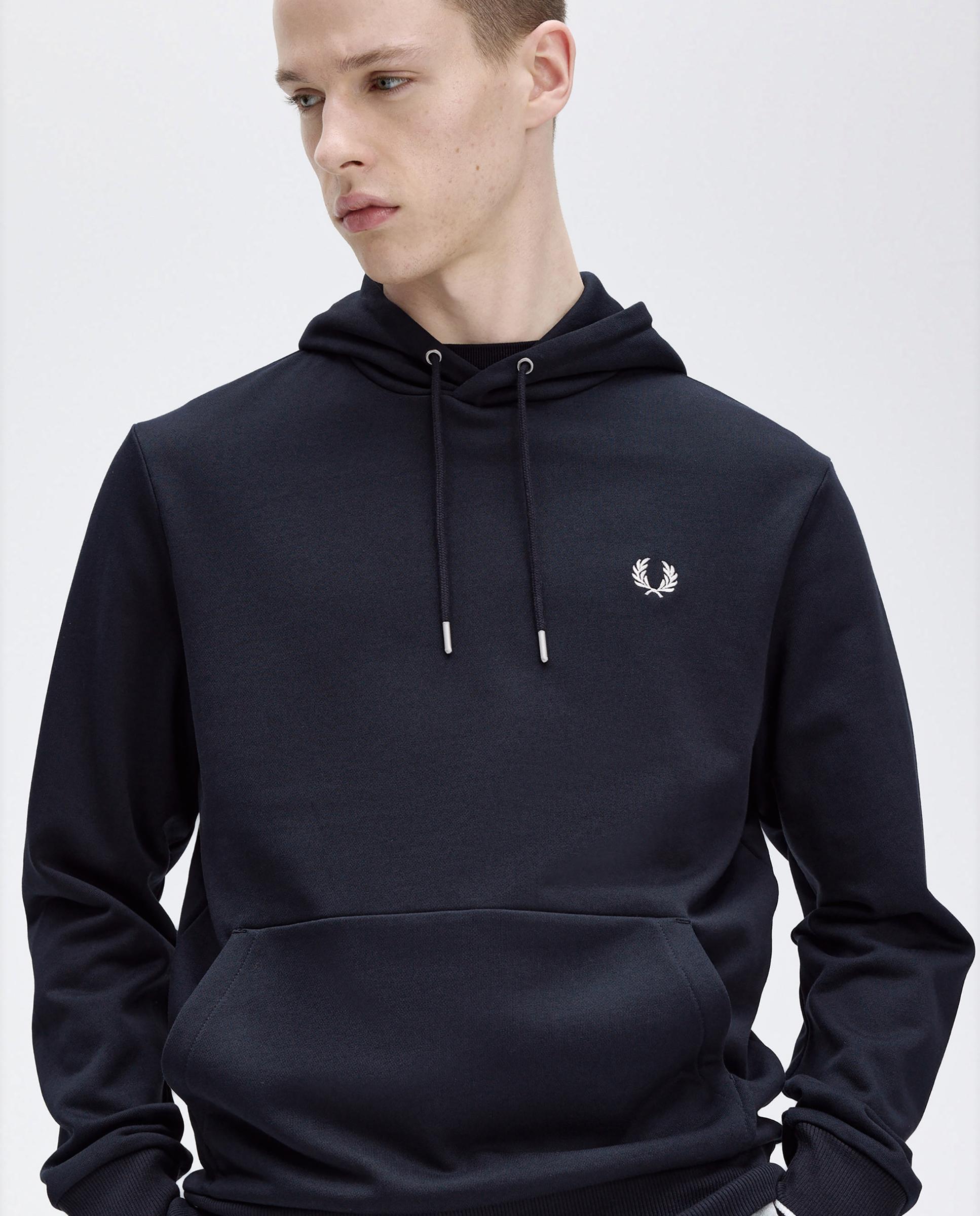 Sudadera de hombre con capucha y bolsillo canguro - Fred Perry - Azul marino Azul marino-4