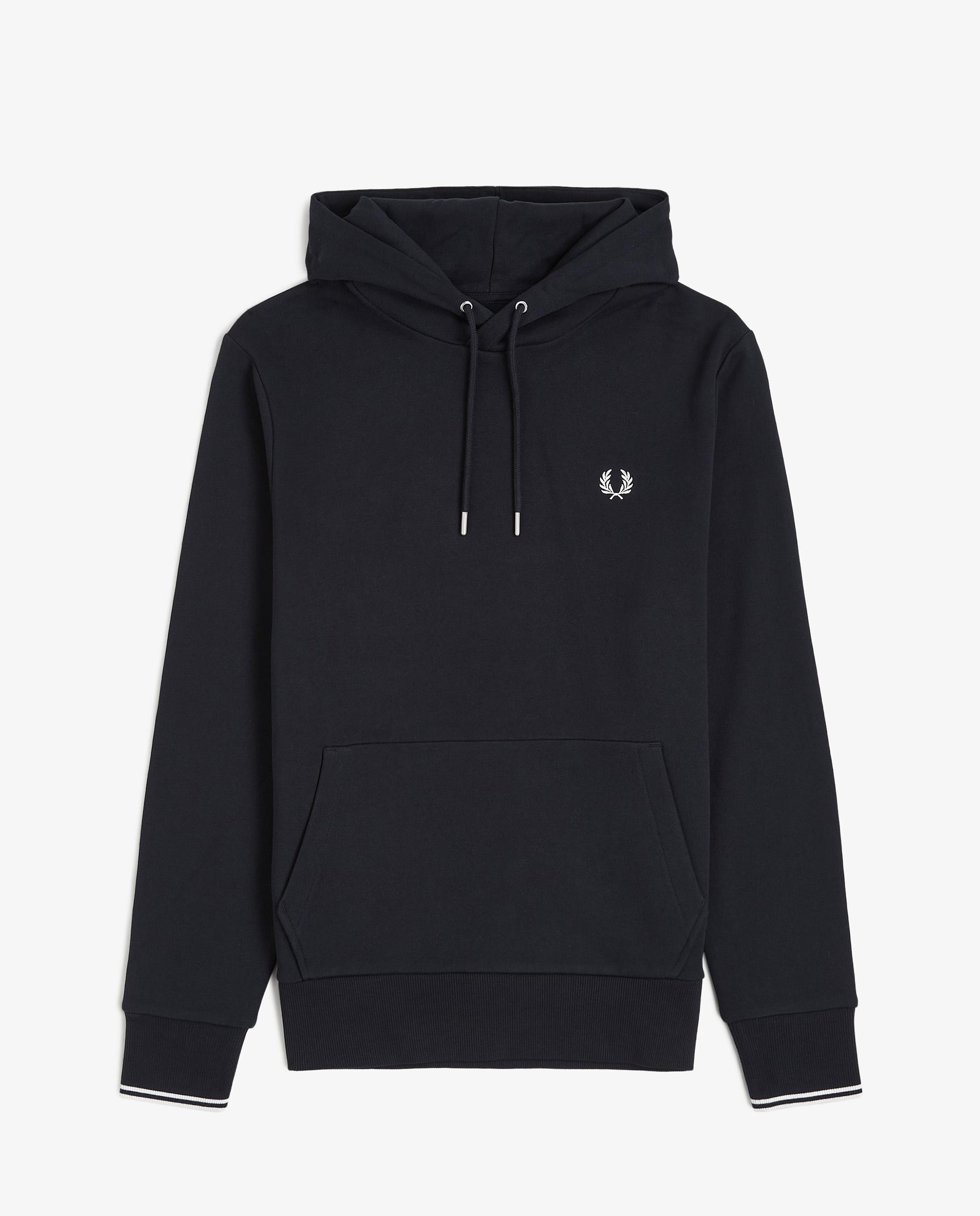Sudadera de hombre con capucha y bolsillo canguro - Fred Perry - Azul marino Azul marino-6