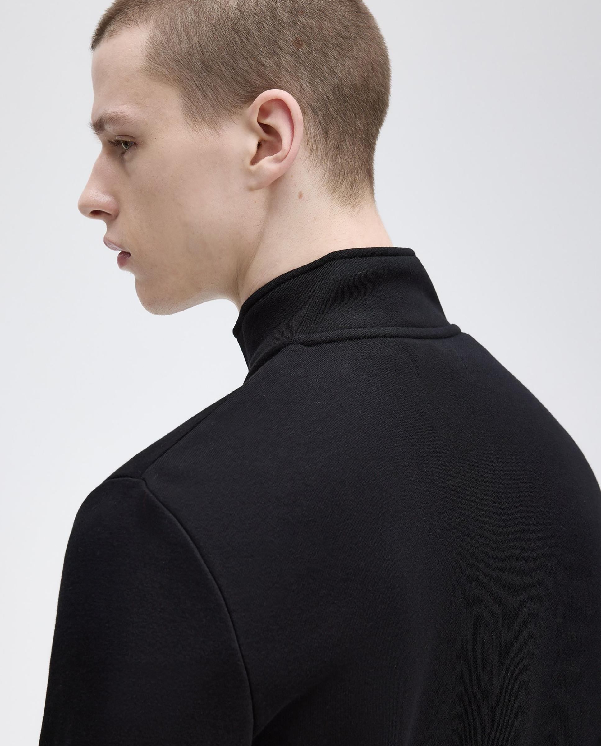 Sudadera de hombre con media cremallera y ribetes - Fred Perry - Negro / Blanco Negro / Blanco-6