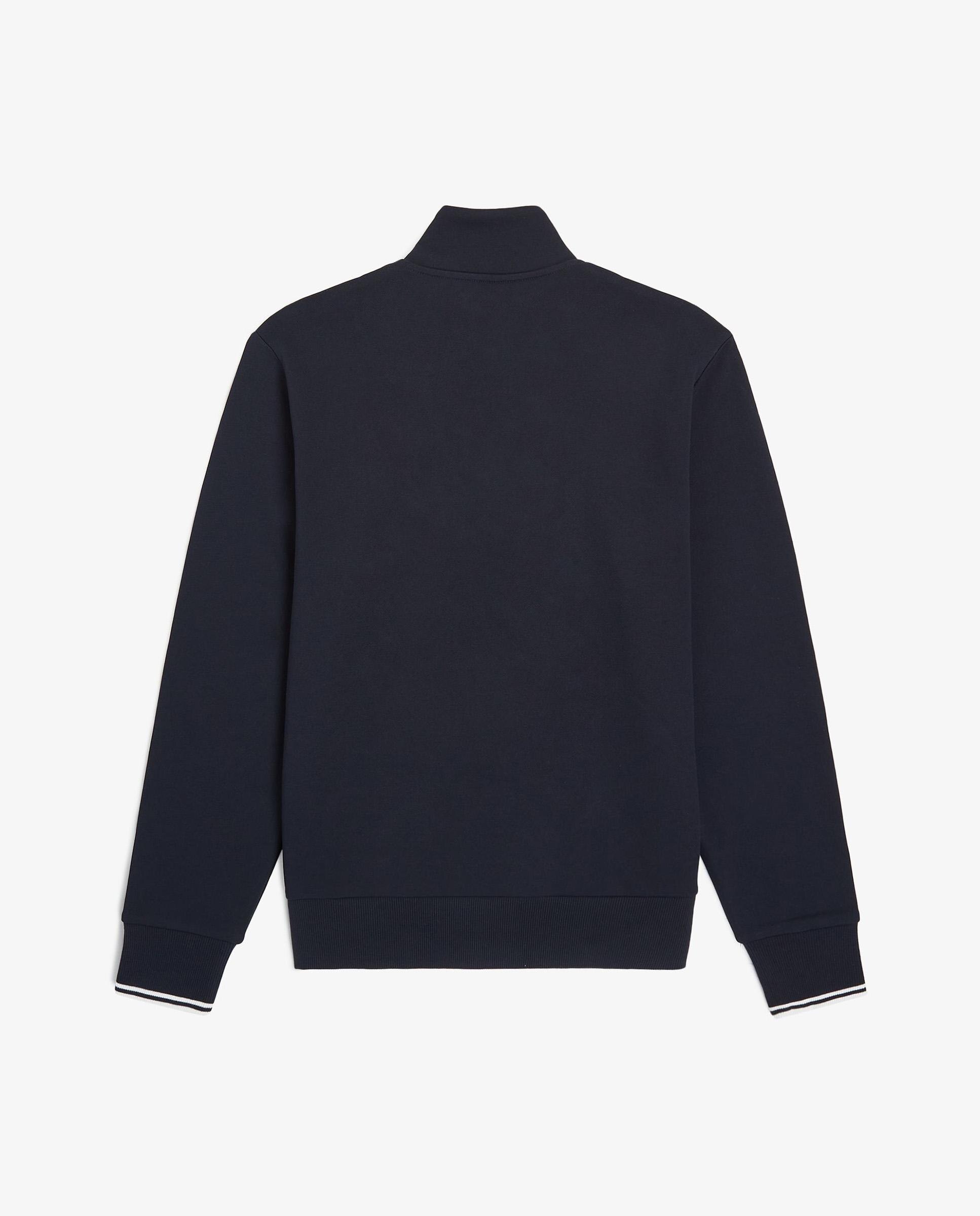 Sudadera de hombre con media cremallera y ribetes a contraste - Fred Perry - Azul marino Azul marino-6