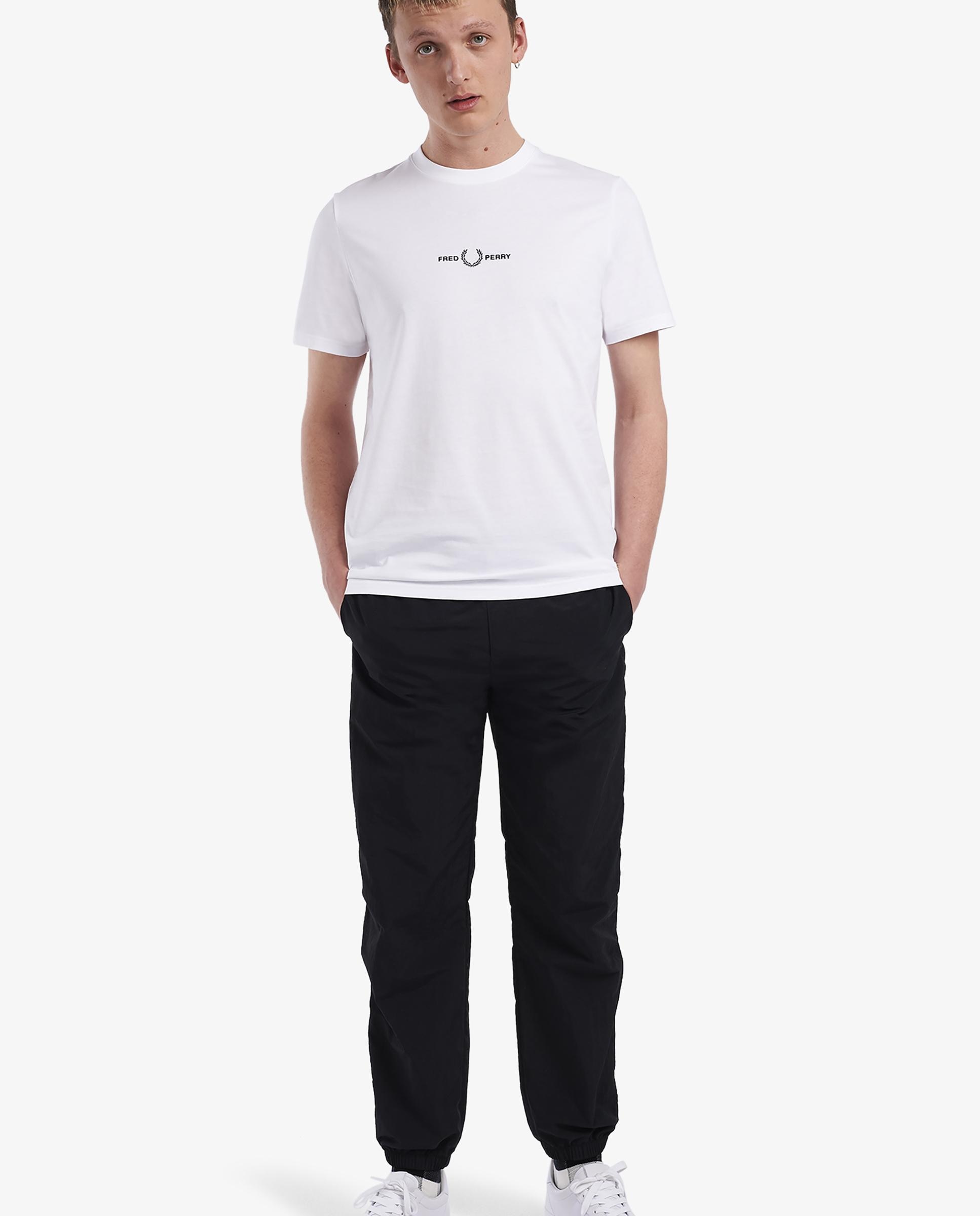 Camiseta de hombre de manga corta con cuello redondo - Fred Perry - Blanco Blanco-2