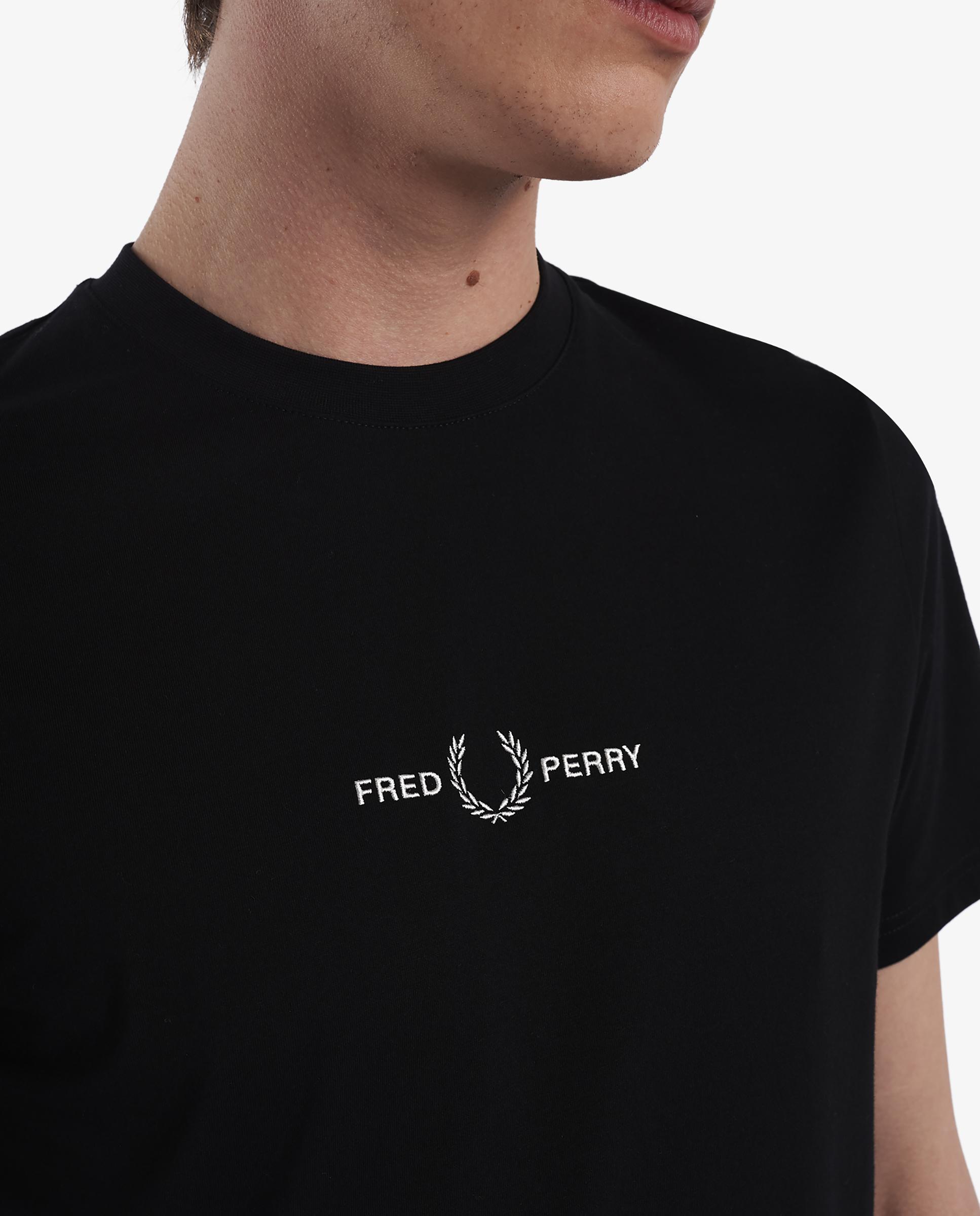 Imagen 3 de Camiseta de hombre manga corta con cuello redondo - Fred Perry - Negro Negro