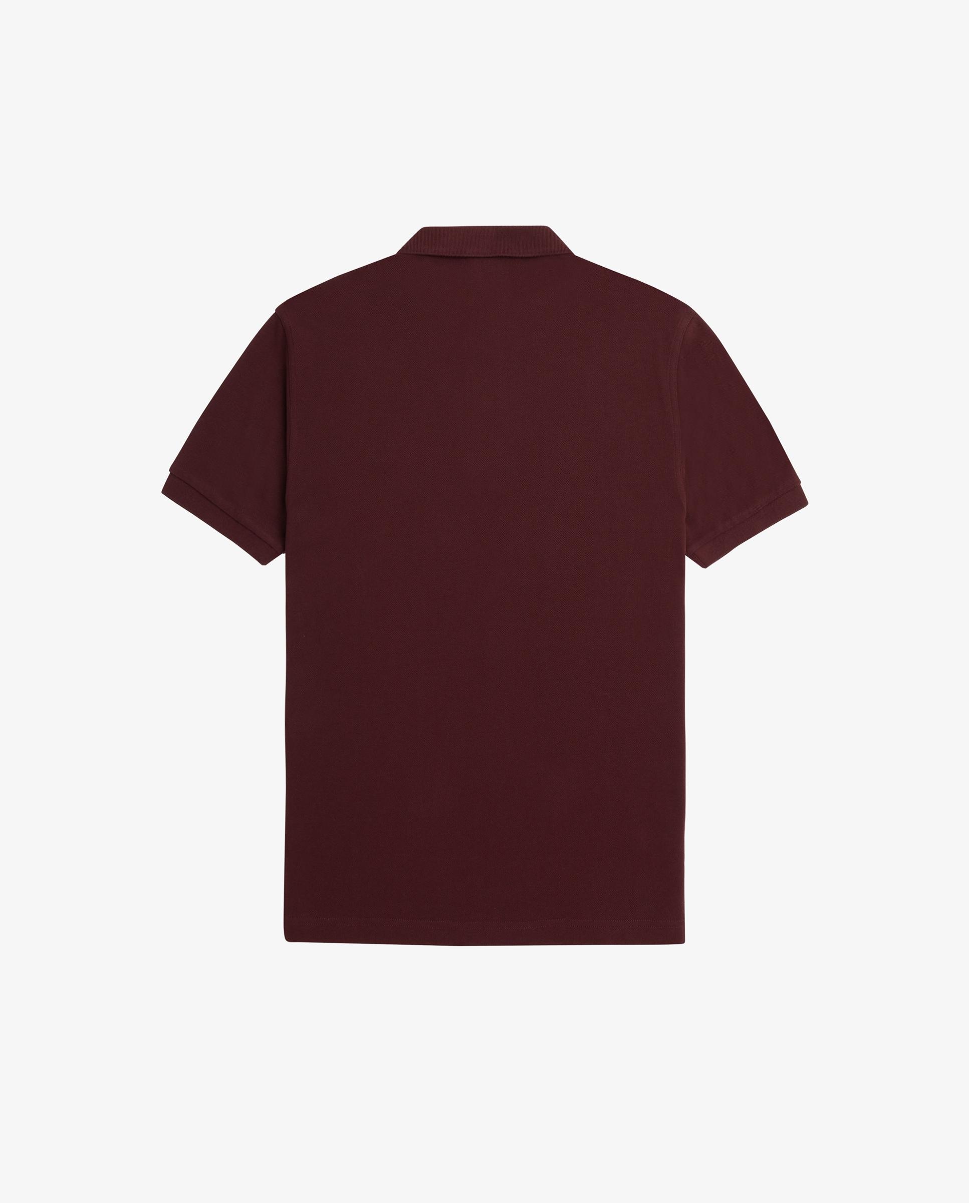 Polo de hombre liso de manga corta en piqué de algodón - Fred Perry - Celeste Granate-7