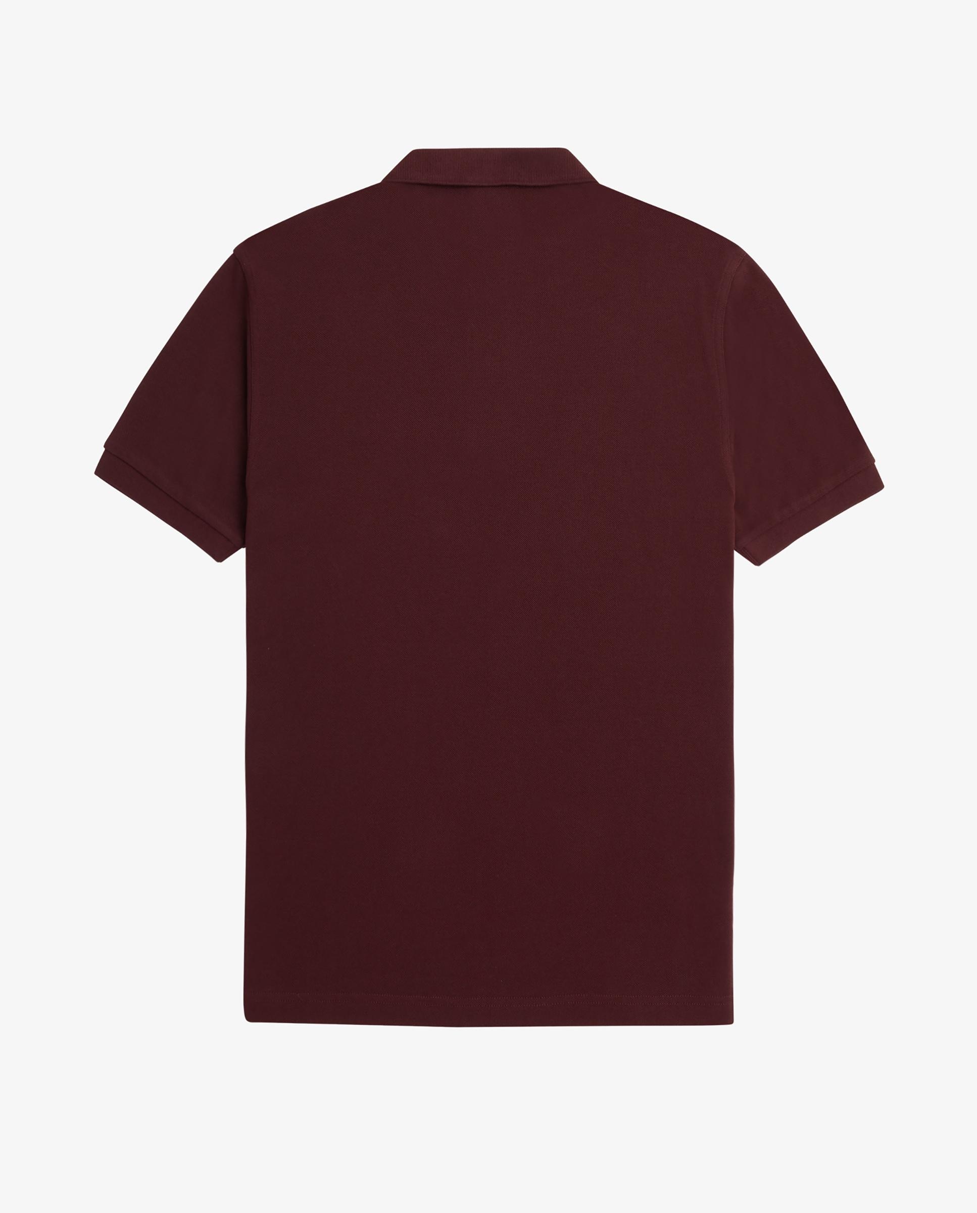 Polo de hombre liso de manga corta en piqué de algodón - Fred Perry - Celeste Granate-8