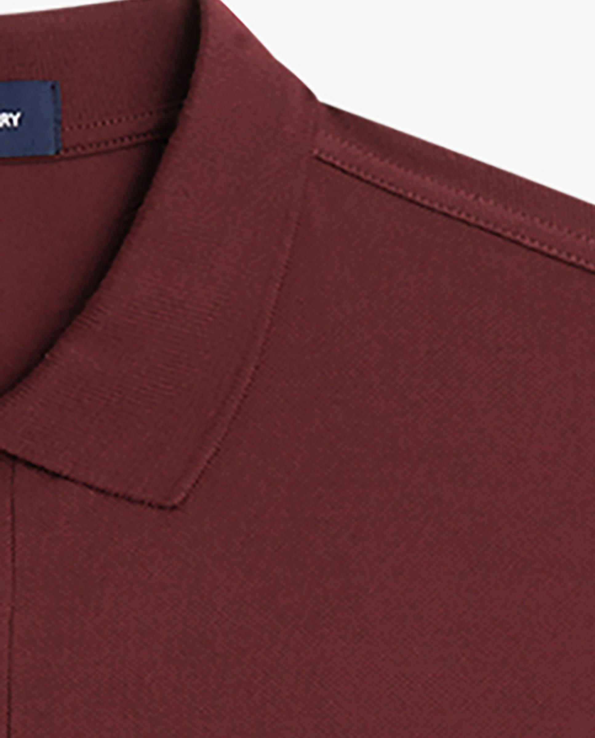 Polo de hombre liso de manga corta en piqué de algodón - Fred Perry - Celeste Granate-9