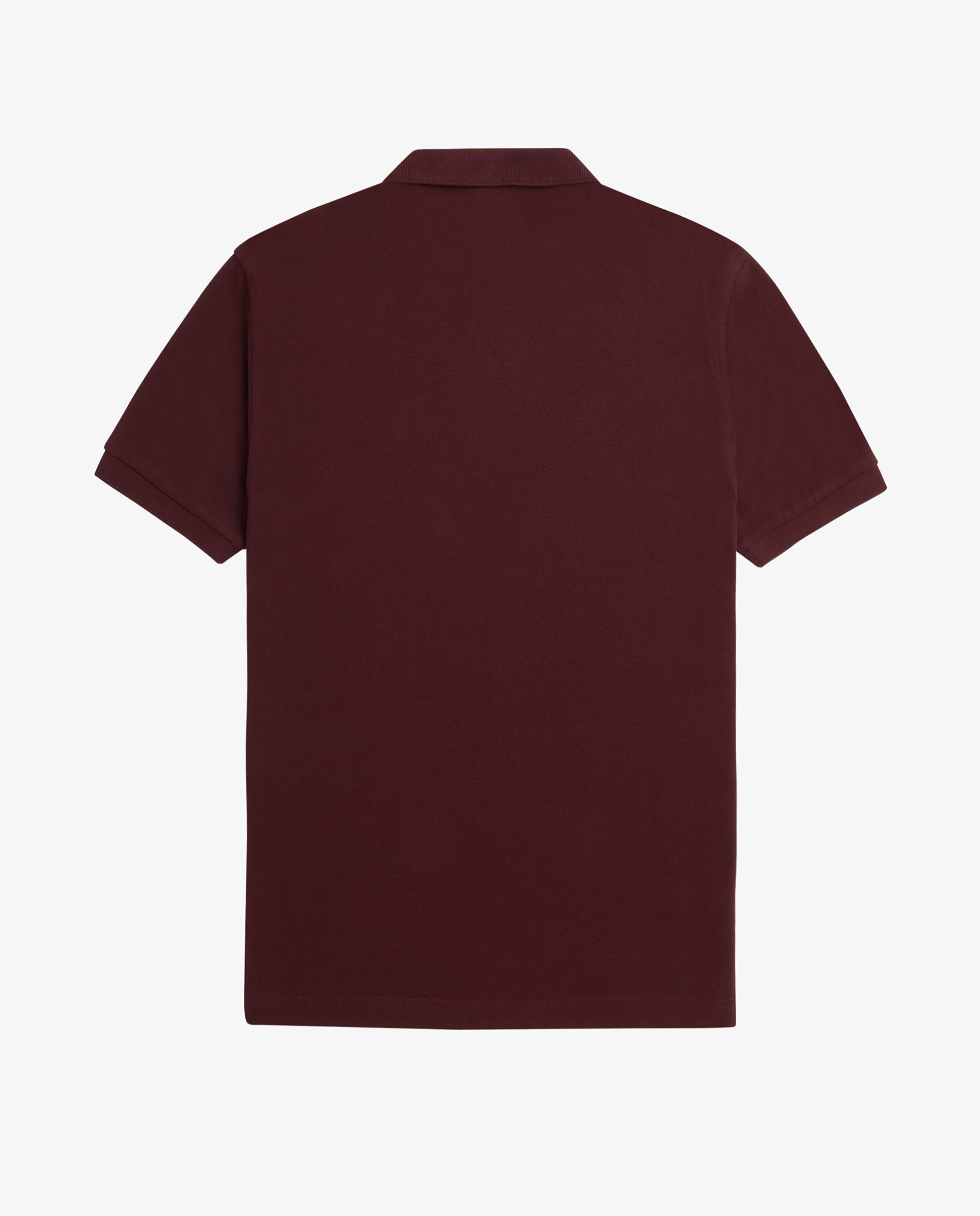 Polo de hombre liso de manga corta en piqué de algodón - Fred Perry - Granate Granate-8
