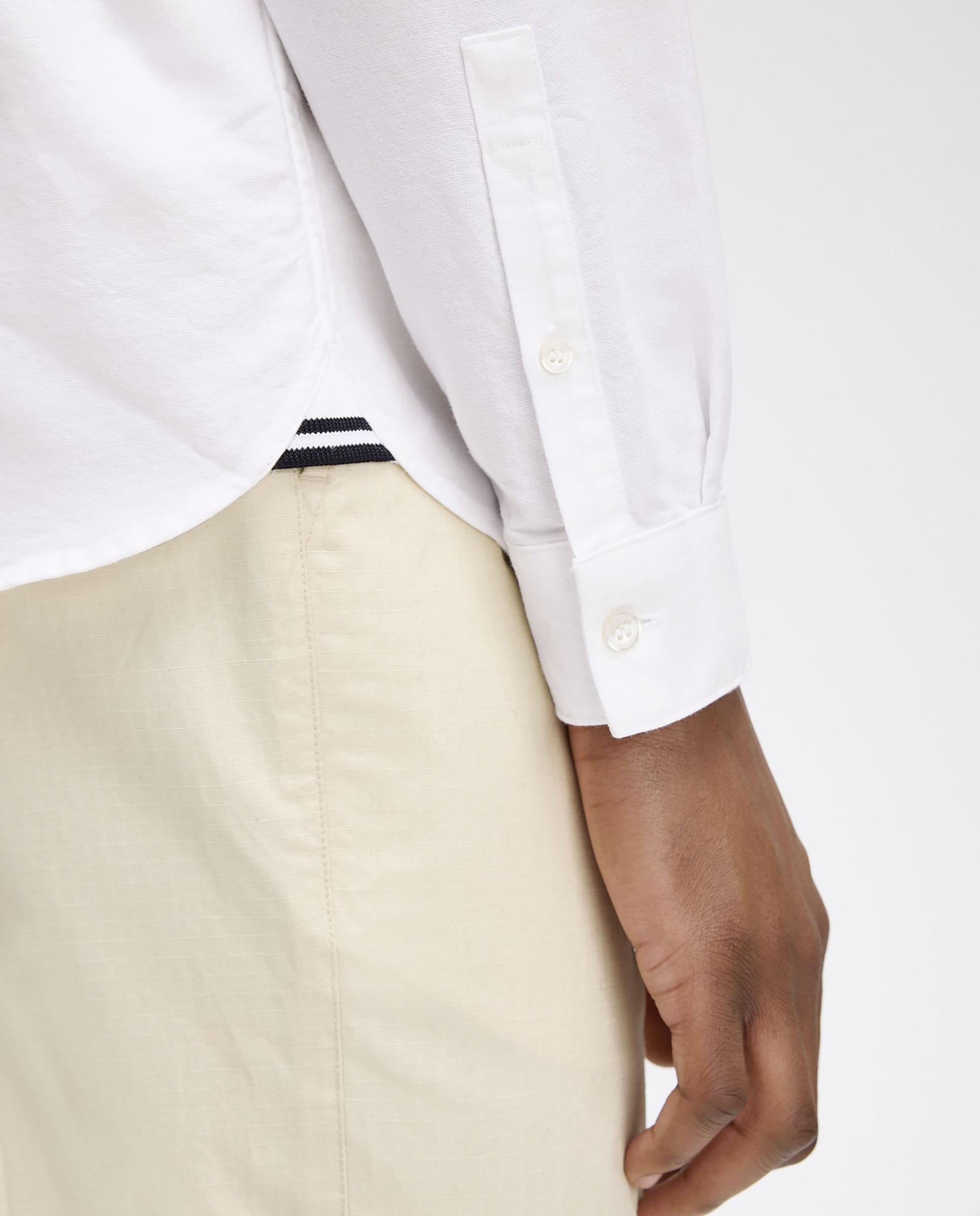 Camisa Oxford de hombre de manga larga con bolsillo - Fred Perry - Blanco Blanco-5