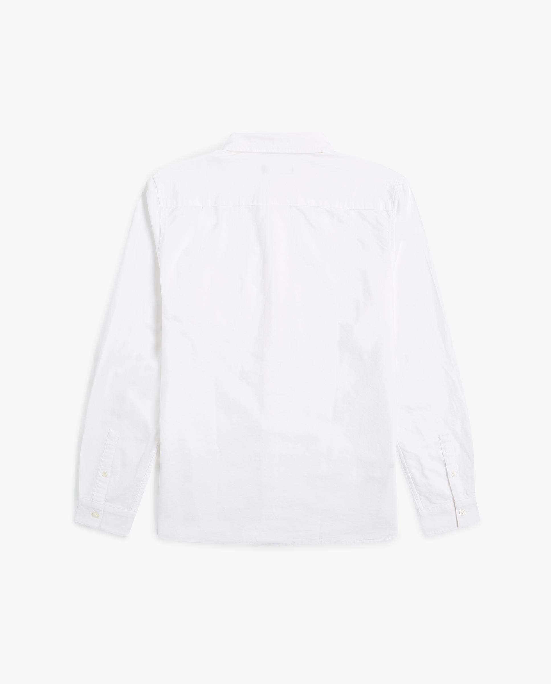 Camisa Oxford de hombre de manga larga con bolsillo - Fred Perry - Blanco Blanco-6