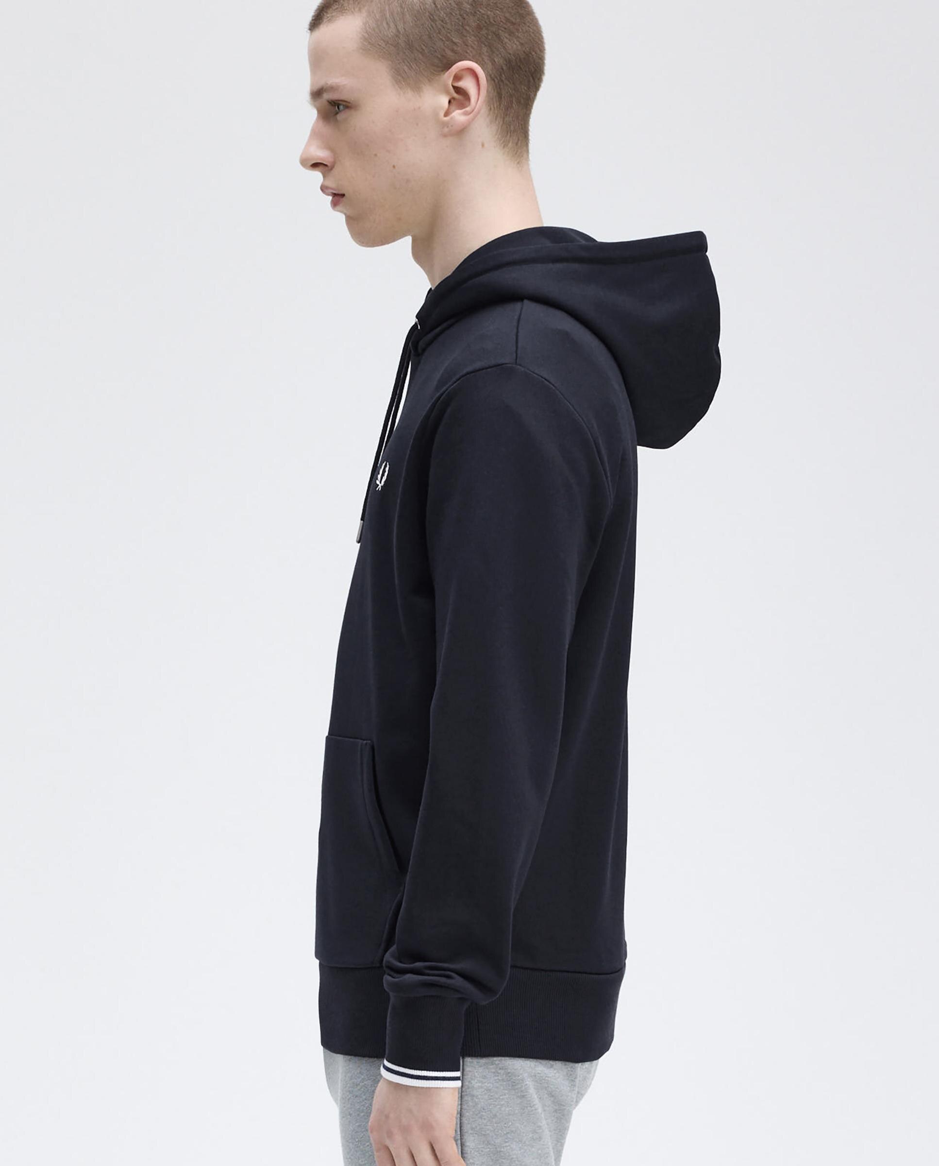 Sudadera de hombre con capucha y bolsillo canguro - Fred Perry - Azul marino Azul marino-2