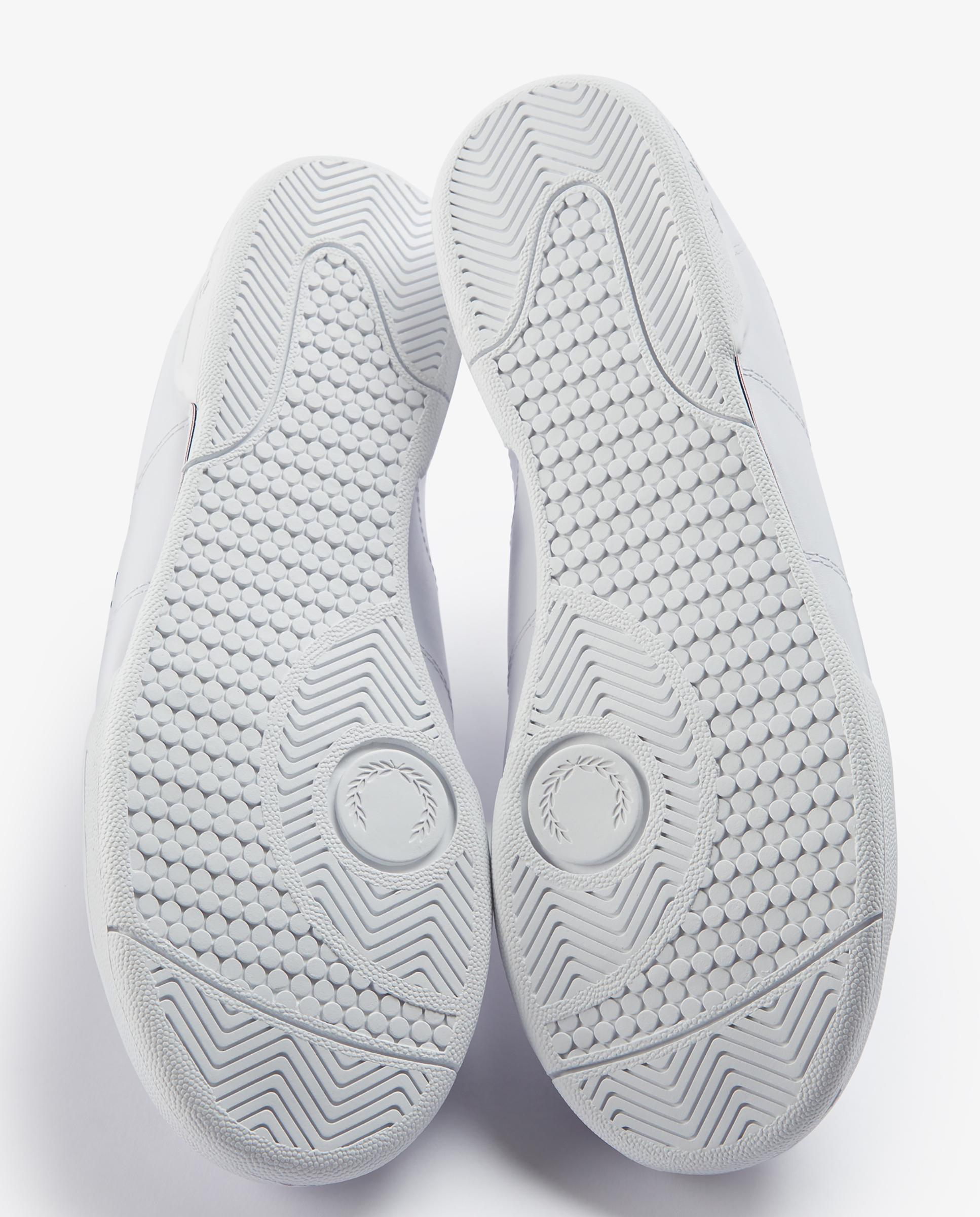 Zapatillas deportivas de hombre b722 de piel - Fred Perry - Blanco / Azul Blanco / Azul-4