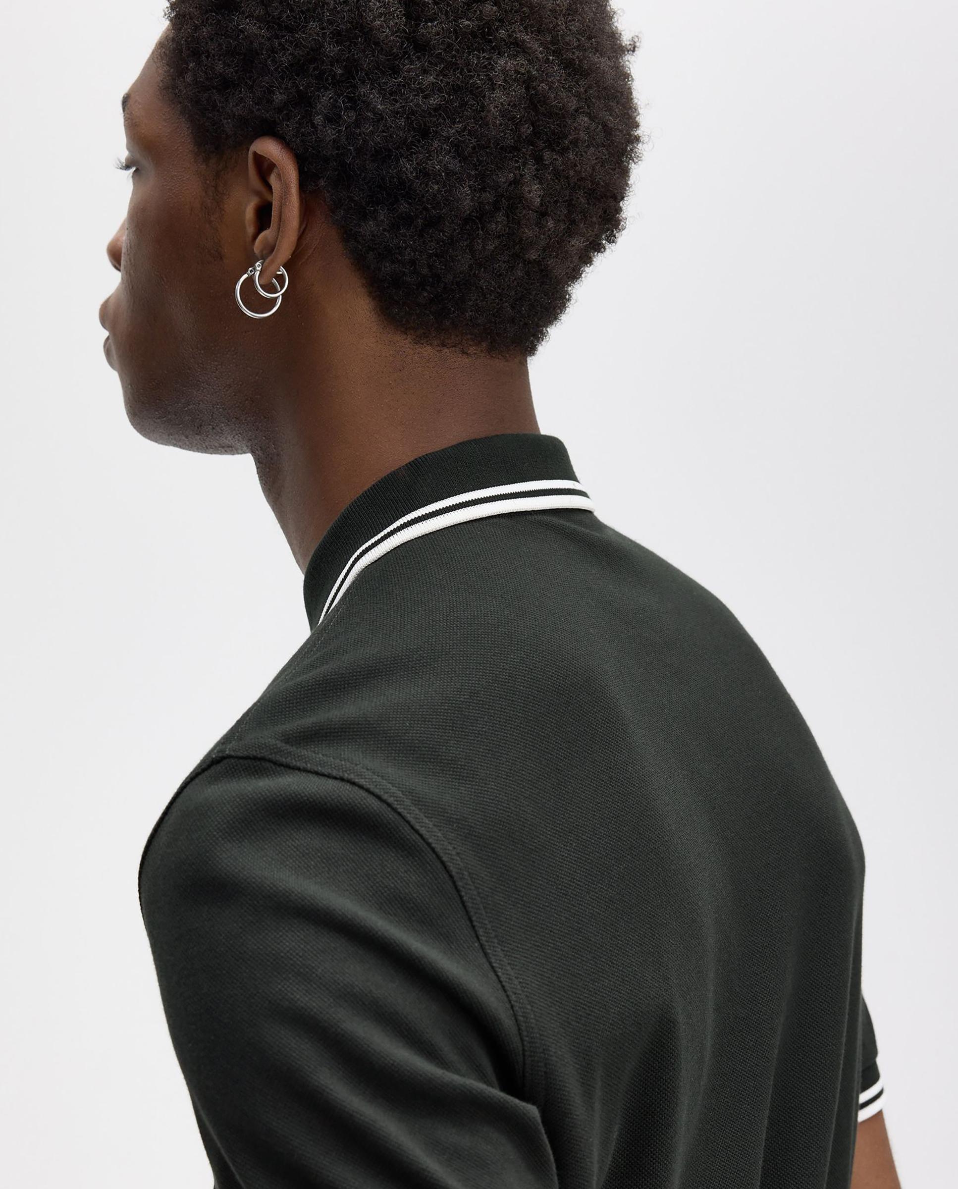Polo de hombre de piqué de algodón manga corta - Fred Perry - Verde oscuro Verde oscuro-6