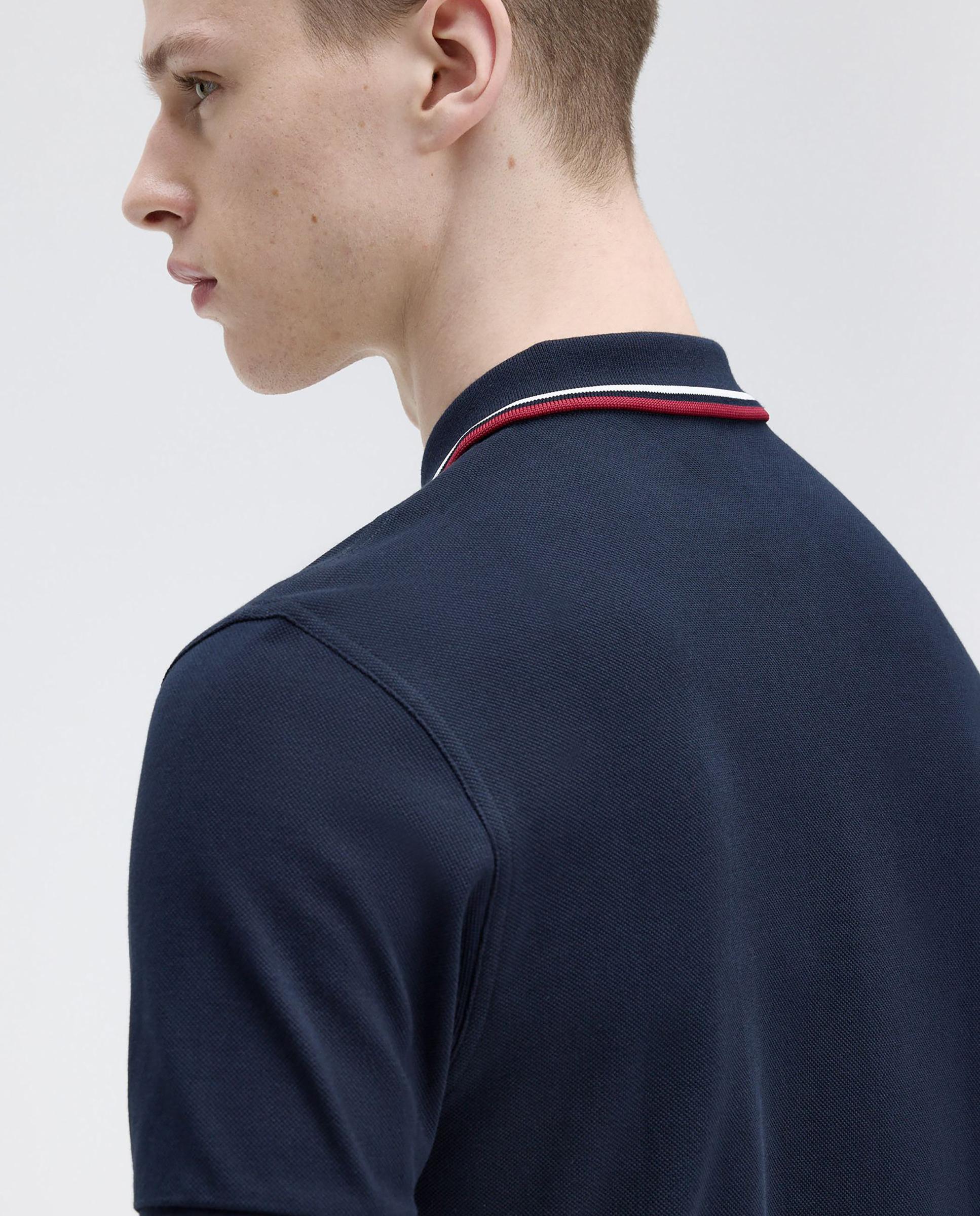 Polo de hombre de piqué de algodón manga corta - Fred Perry - Azul marino Azul marino-4