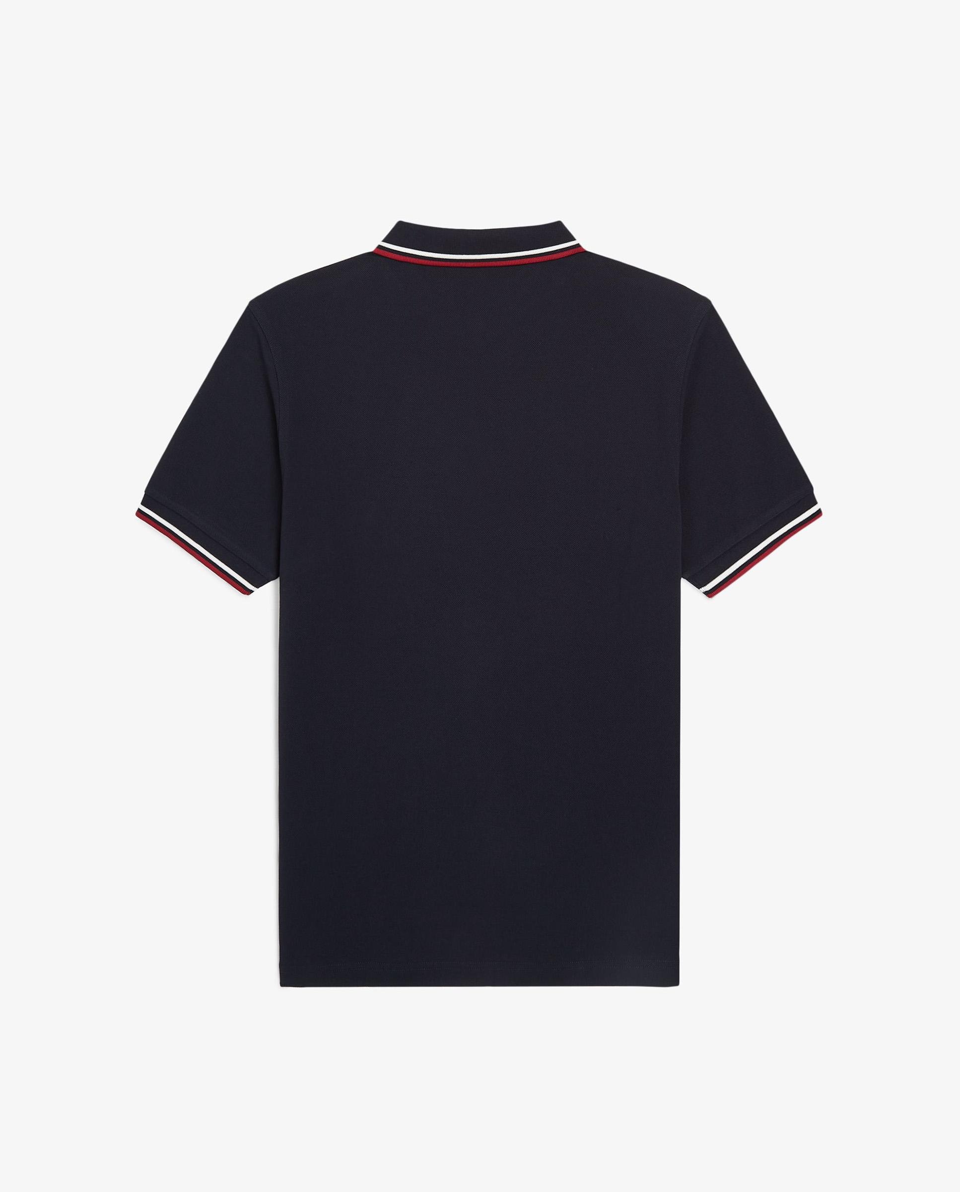Polo de hombre de piqué de algodón manga corta - Fred Perry - Azul marino Azul marino-6