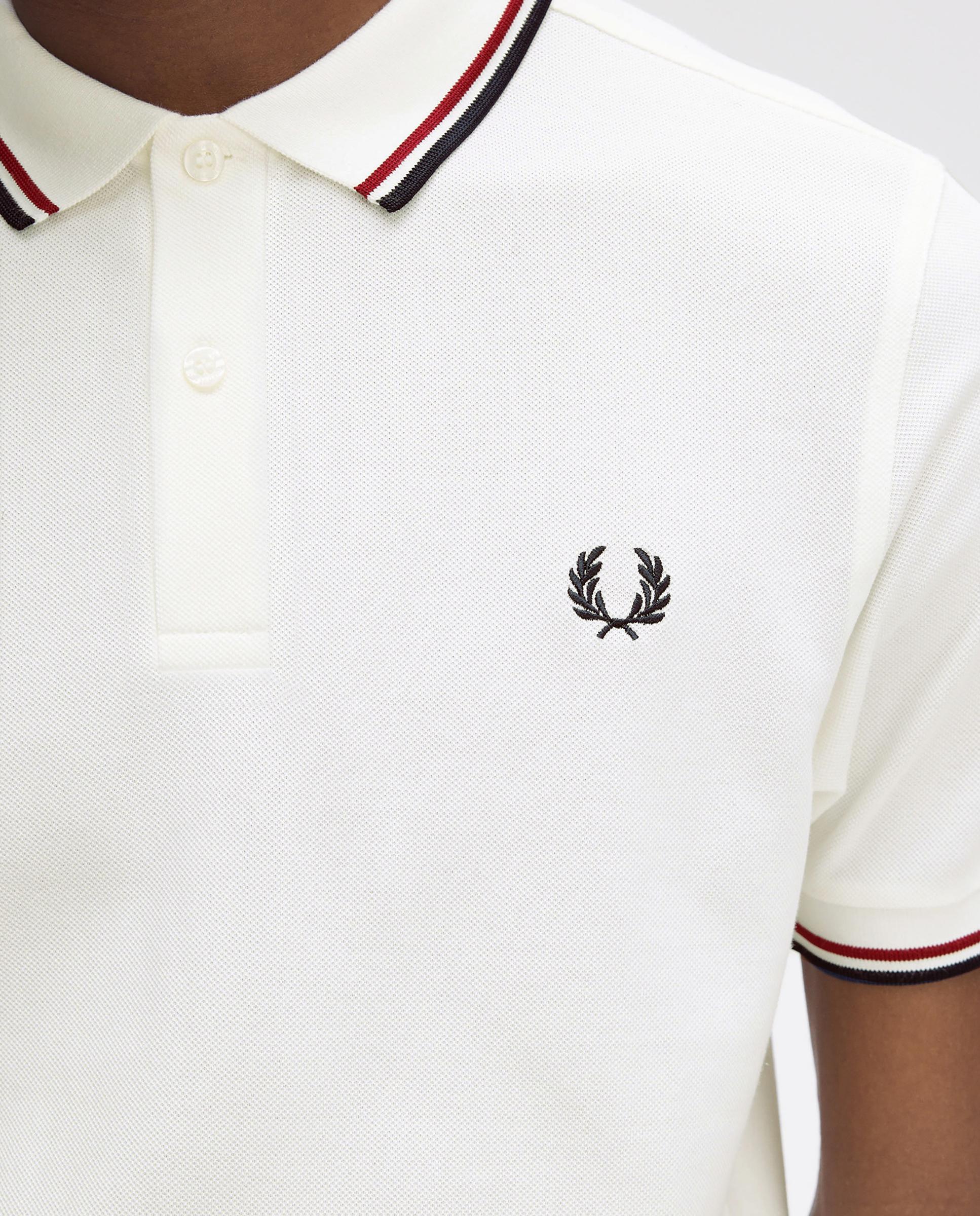Polo de hombre de piqué de algodón manga corta - Fred Perry - Marfil Marfil-3