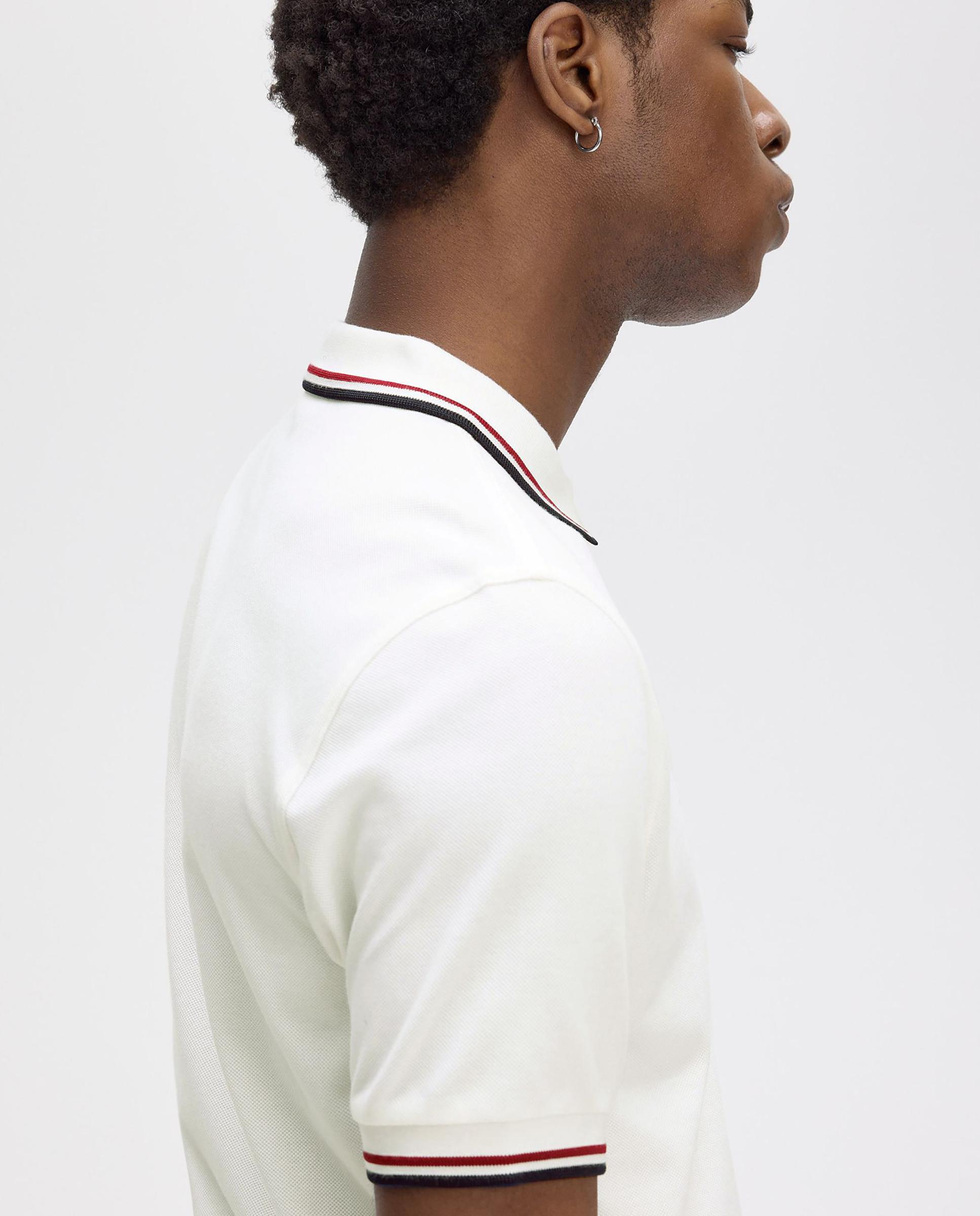 Polo de hombre de piqué de algodón manga corta - Fred Perry - Marfil Marfil-5