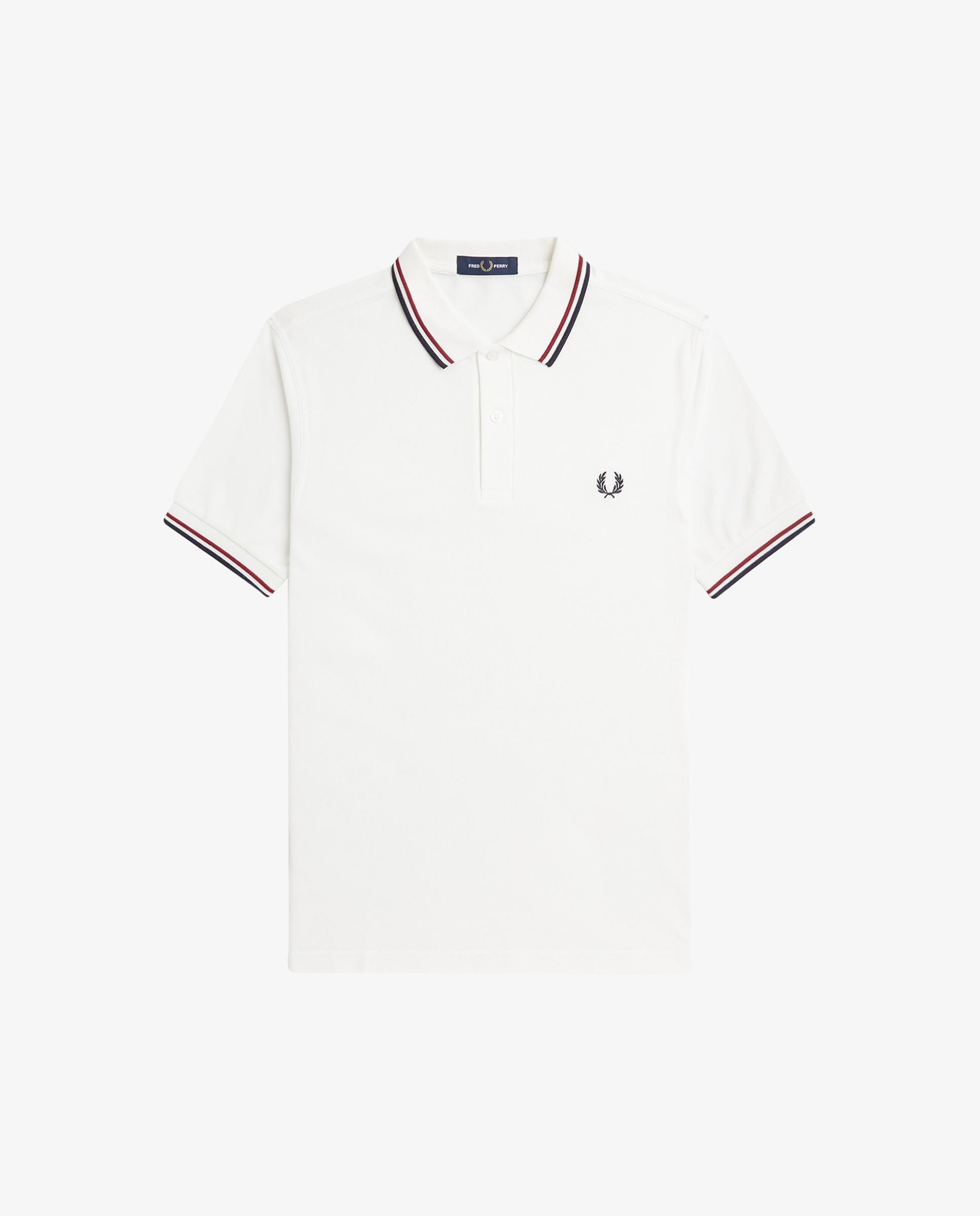 Polo de hombre de piqué de algodón manga corta - Fred Perry - Marfil Marfil-6