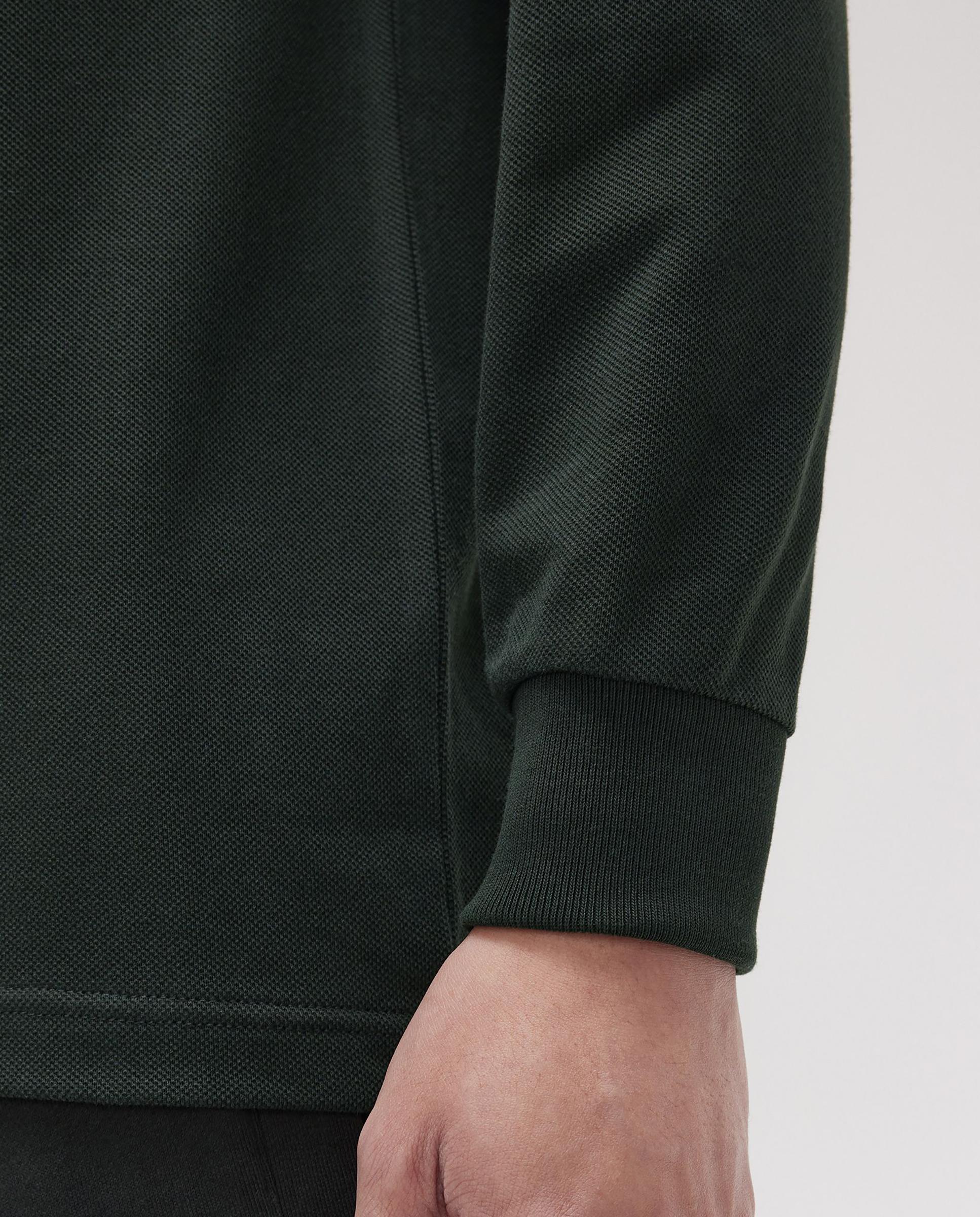 Polo de hombre de piqué de algodón manga larga - Fred Perry - Verde oscuro Verde oscuro-6