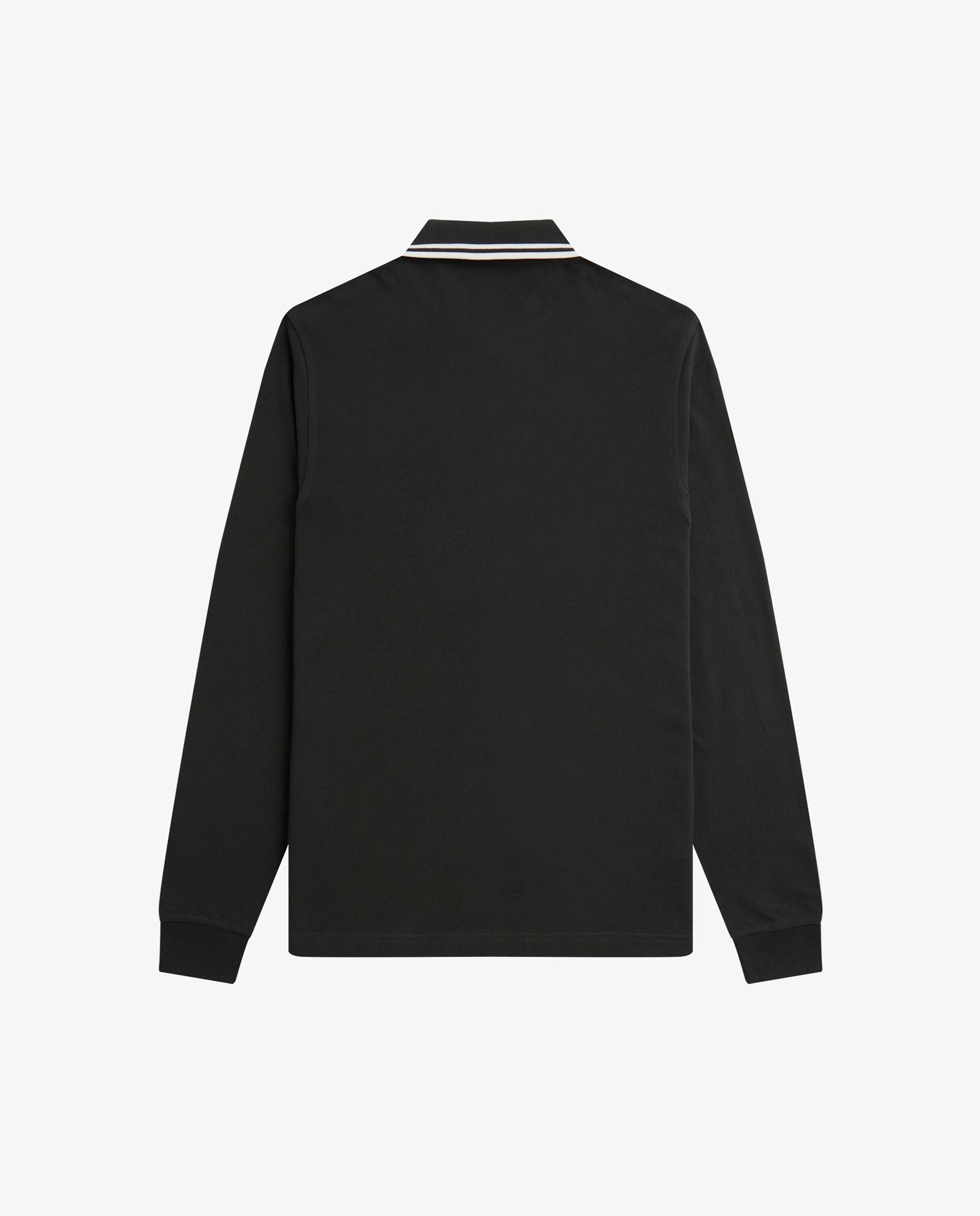 Polo de hombre de piqué de algodón manga larga - Fred Perry - Verde oscuro Verde oscuro-8