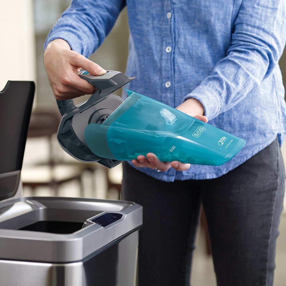 Aspirador de mano inalámbrico Black+Decker WDA-320-J aspira líquidos y sólidos litio - Azul Azul-6
