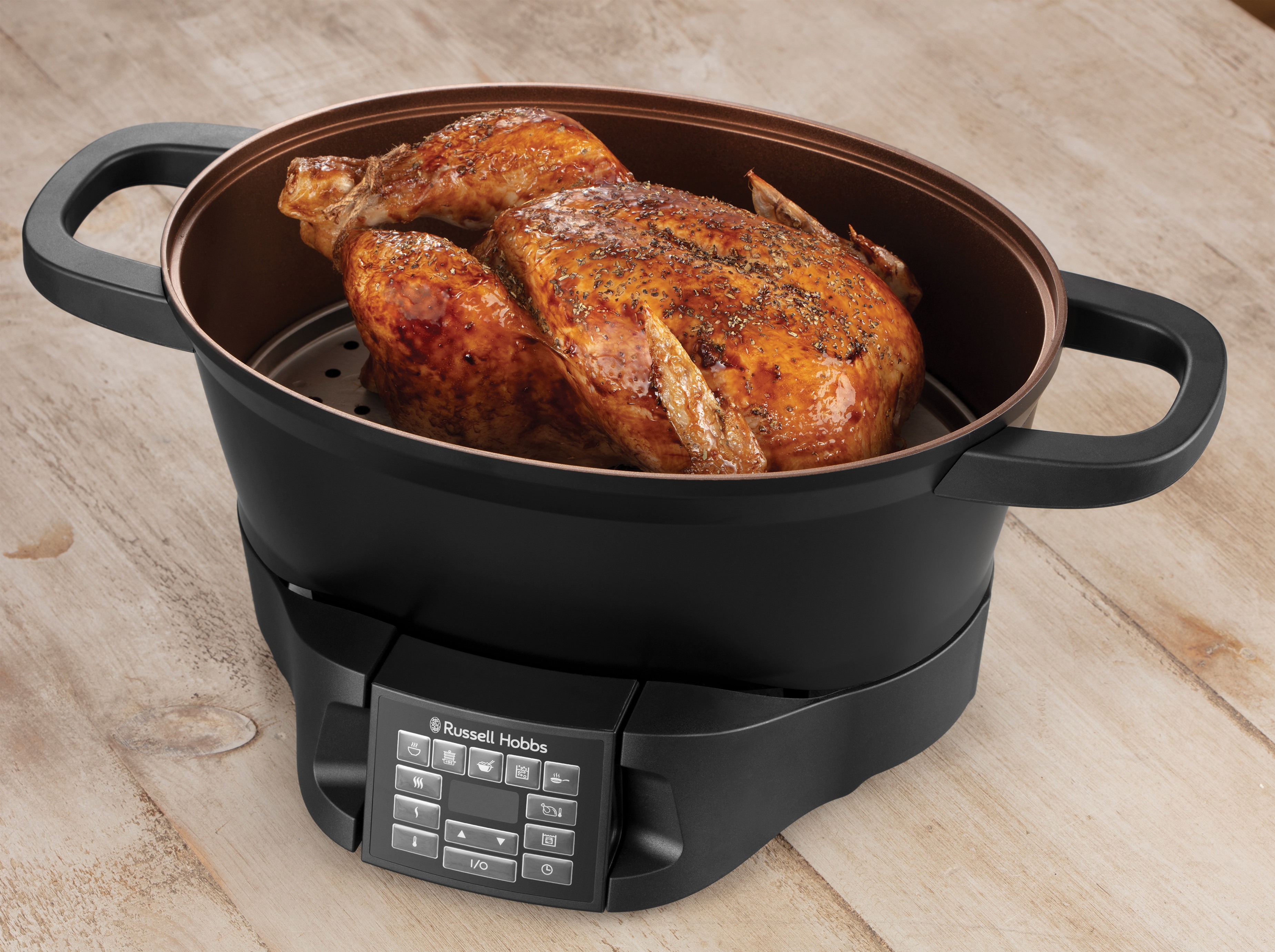 Olla eléctrica Russel Hobbs Good to Go Multicooker - Negro Negro-5