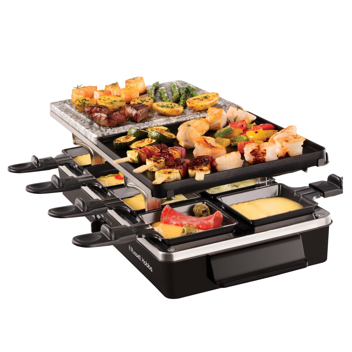 Raclette Russel Hobbs 26280-56 Fiesta de 8 sartenes - Negro Negro-3