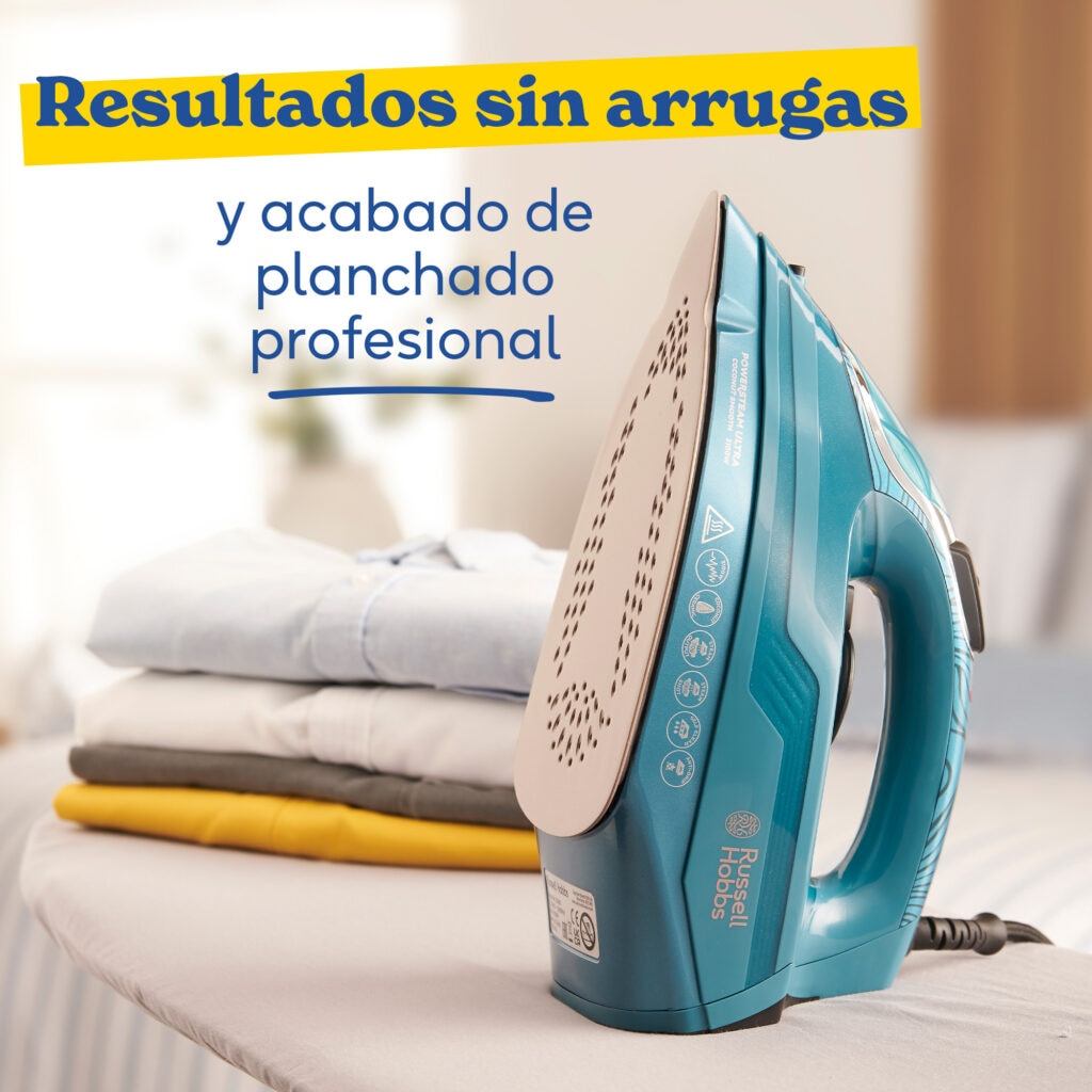 Plancha de vapor Russell Hobbs Power Steam Ultra Coconut Smooth - Azul Azul-6