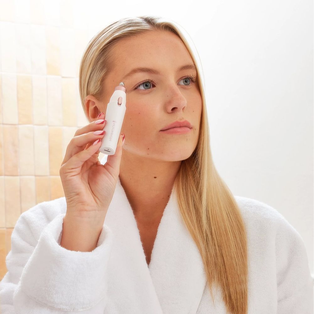 Depiladora facial BareMe™ de Remington con dos cabezales intercambiables - Blanco / Rosa Blanco / Rosa-3