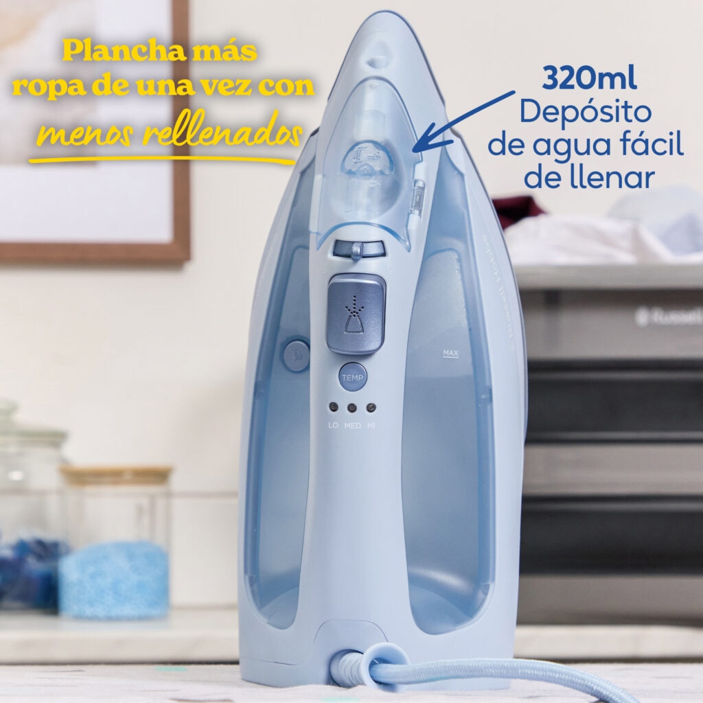 Imagen 5 de Plancha de vapor Russell Hobbs Fabric Luxe - Azul Azul