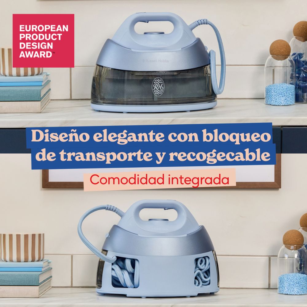 Imagen 3 de Centro de planchado Russell Hobbs Fabric Luxe - Azul Azul