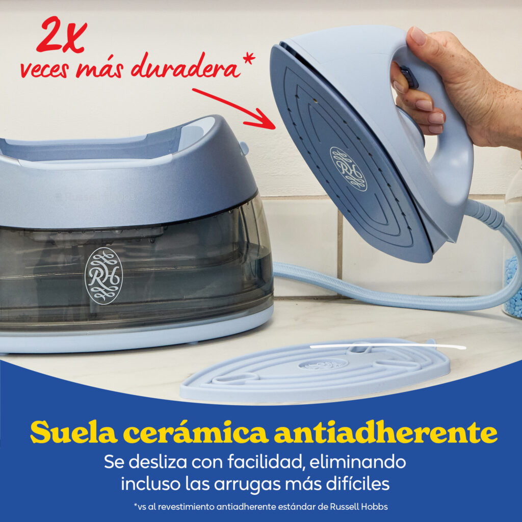 Imagen 5 de Centro de planchado Russell Hobbs Fabric Luxe - Azul Azul