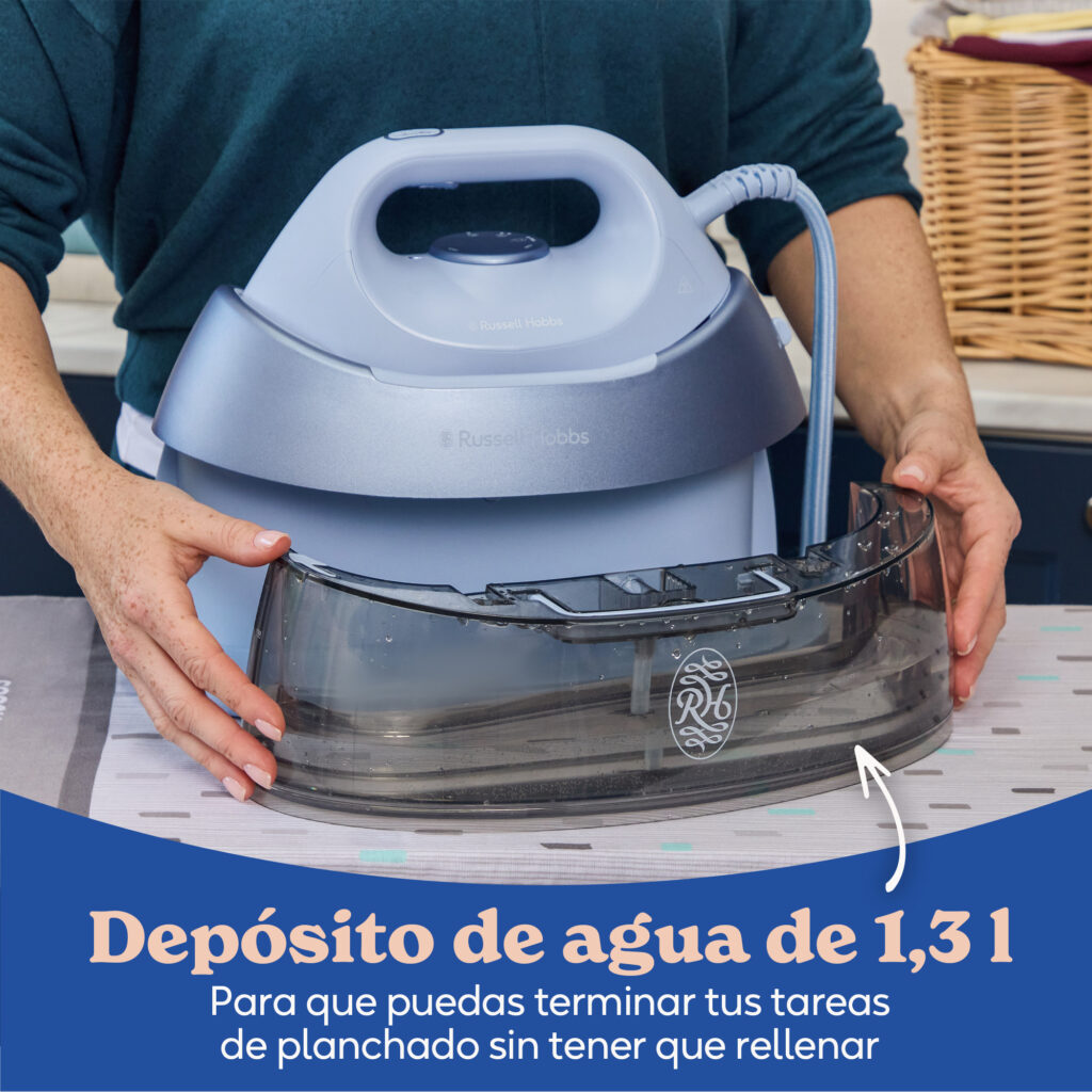 Imagen 6 de Centro de planchado Russell Hobbs Fabric Luxe - Azul Azul
