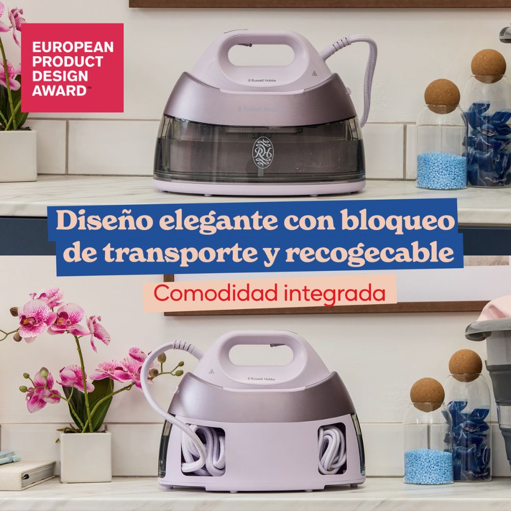 Imagen 3 de Centro de planchado Russell Hobbs Fabric Luxe - Lila Lila