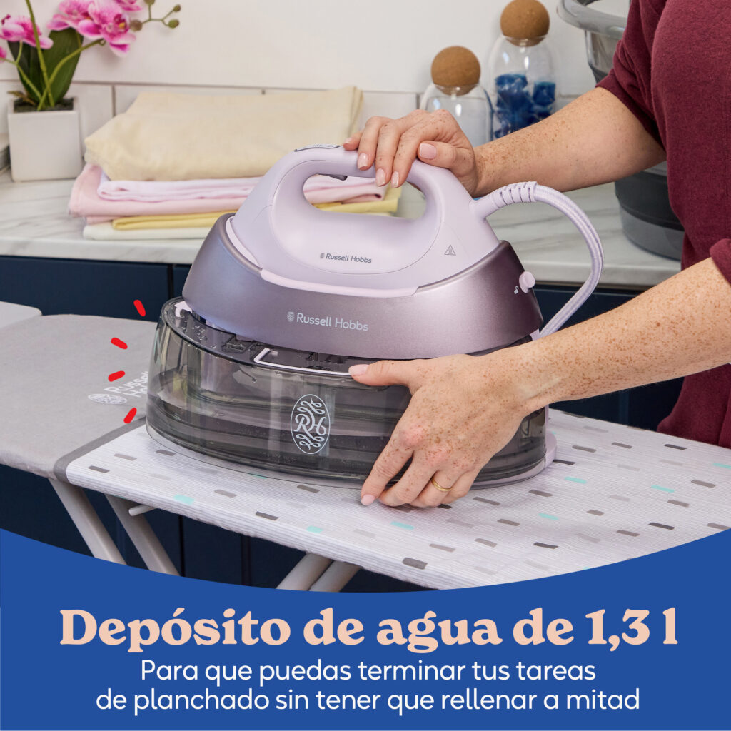 Imagen 7 de Centro de planchado Russell Hobbs Fabric Luxe - Lila Lila