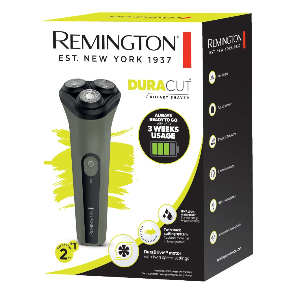 Imagen 6 de Afeitadora eléctrica Remington DURACUT™ Rotary Shaver - Verde Verde