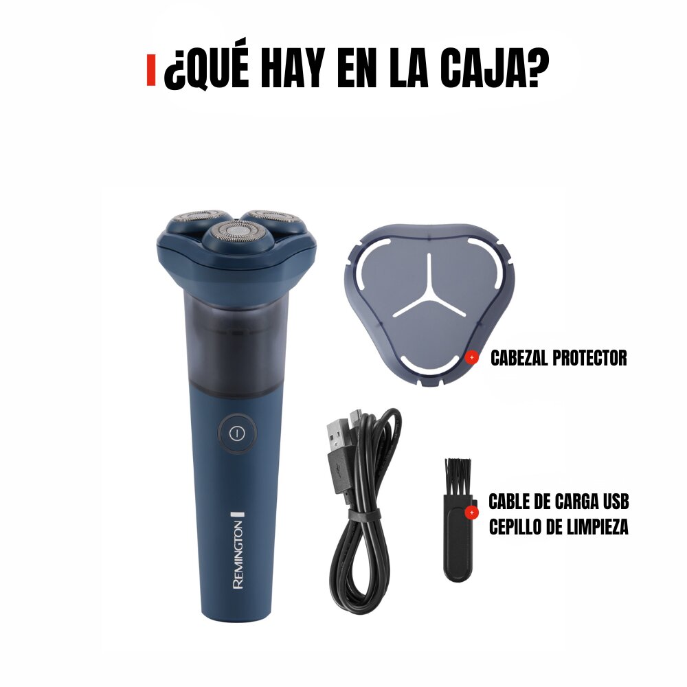 Imagen 4 de Afeitadora eléctrica Remington WASHUP™ Rotary Shaver - Azul Azul