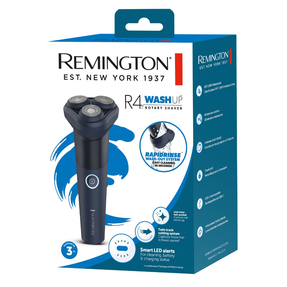 Imagen 6 de Afeitadora eléctrica Remington WASHUP™ Rotary Shaver - Azul Azul