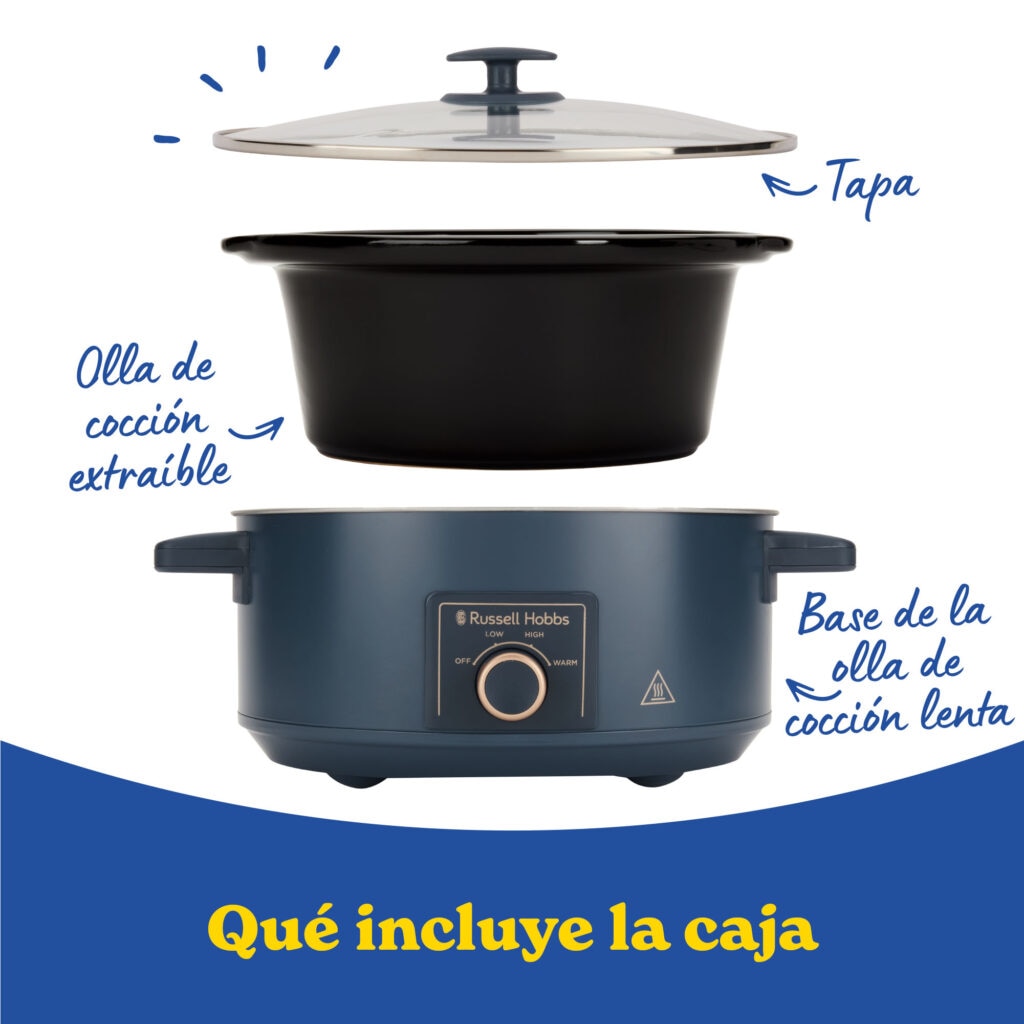 Olla de cocción lenta Russell Hobbs Navy 7 l. - Azul Azul-6