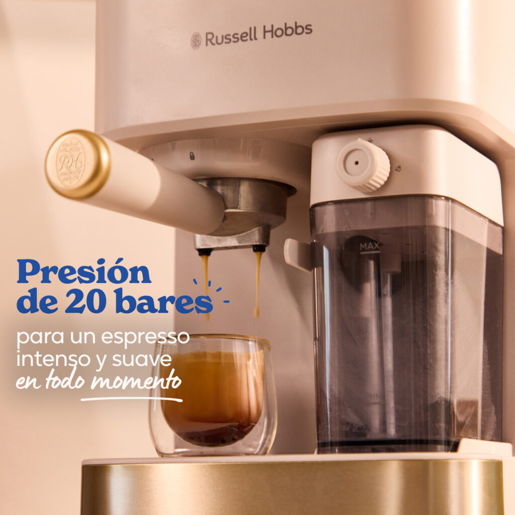 Imagen 5 de Cafetera Espresso manual Russell Hobbs Café Genie - Crema Crema