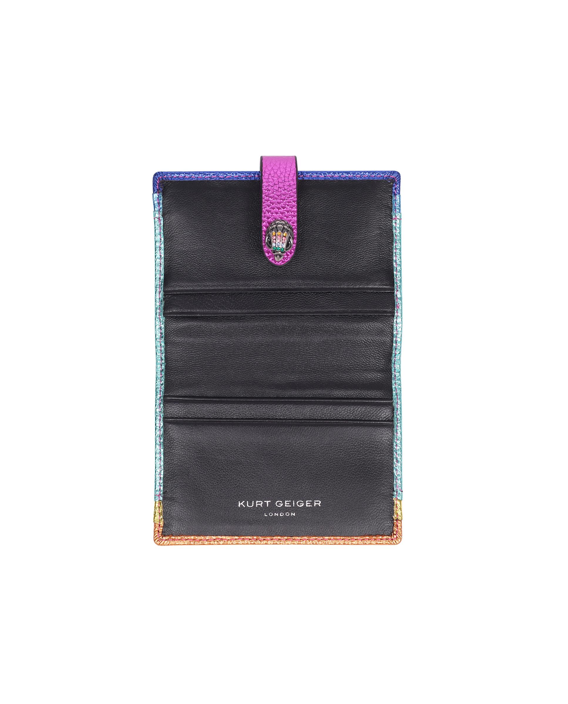 Tarjetero de piel de vacuno con apliques de cristales - Kurt Geiger - Multicolor Multicolor-3