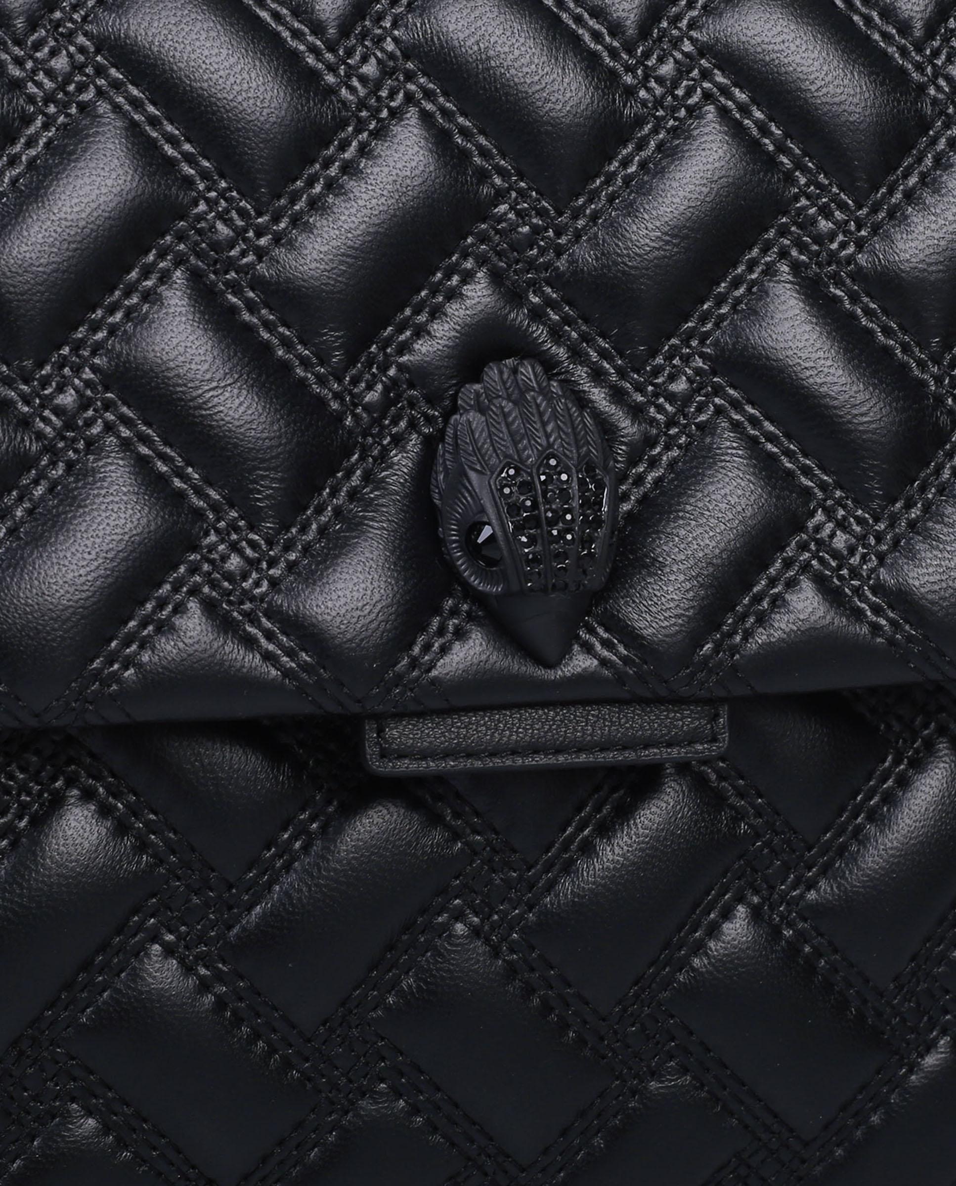 Bolso de hombro de piel acolchada con doble asa de cadena - Kurt Geiger - Negro Negro-4
