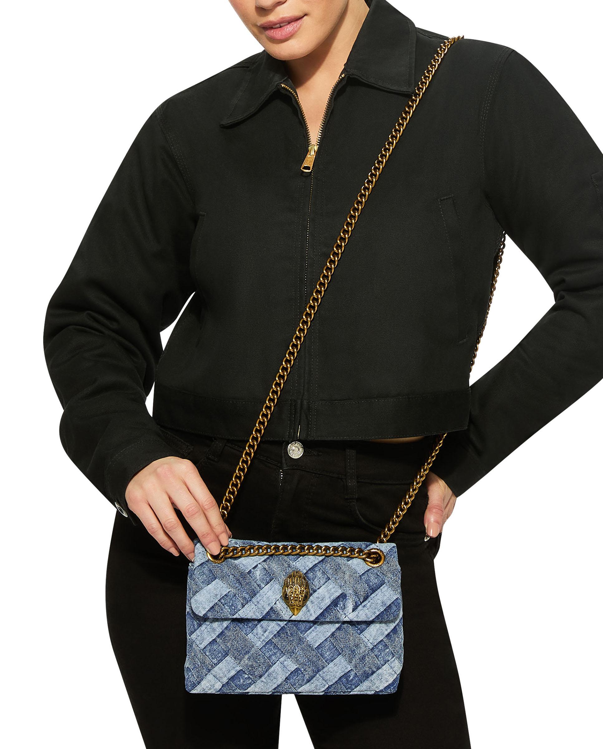 Bandolera de mujer denim con asa de cadena - Kurt Geiger - Azul denim Azul denim-5