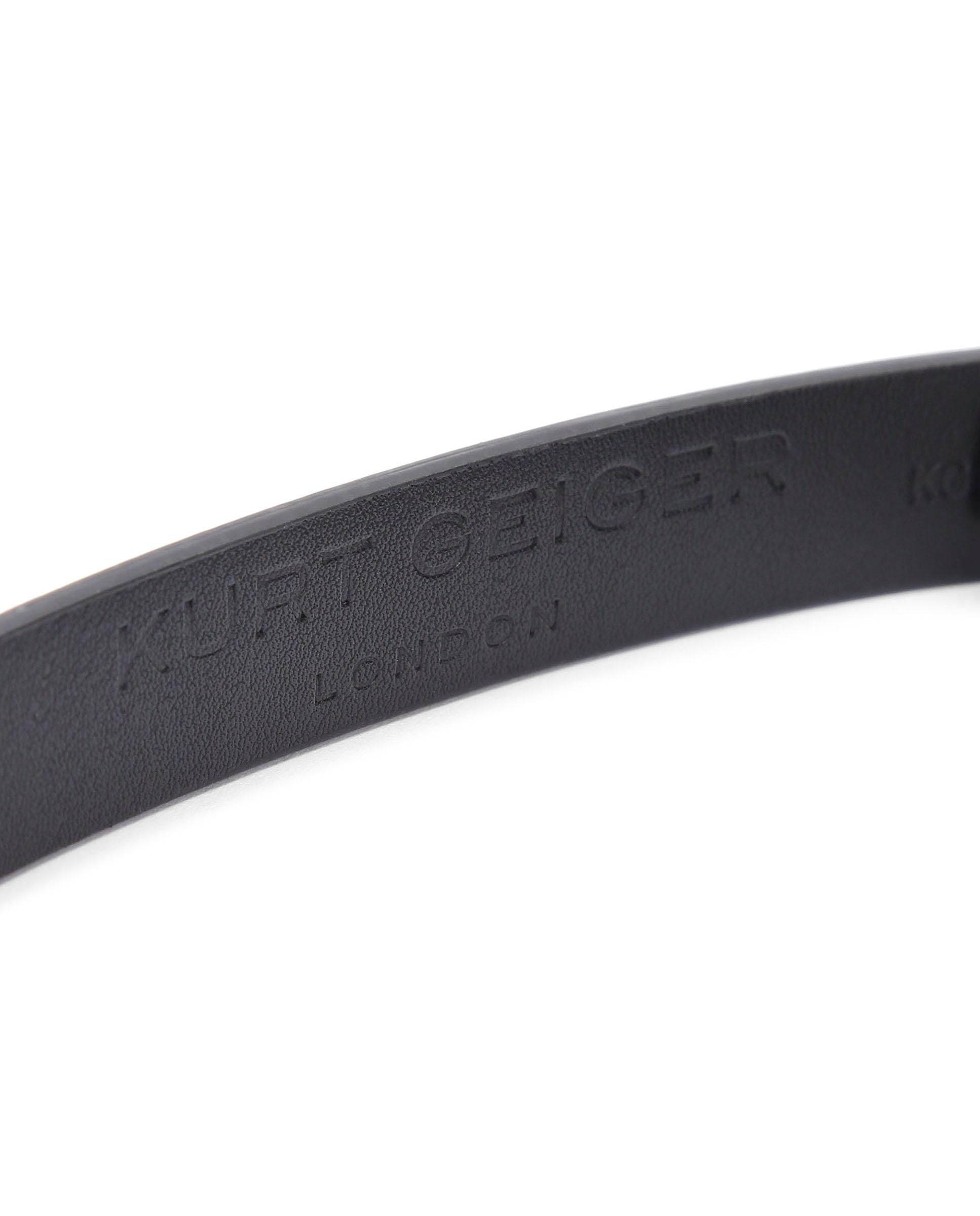 Cinturón de mujer de piel con trabilla de cristales - Kurt Geiger - Negro Negro-4