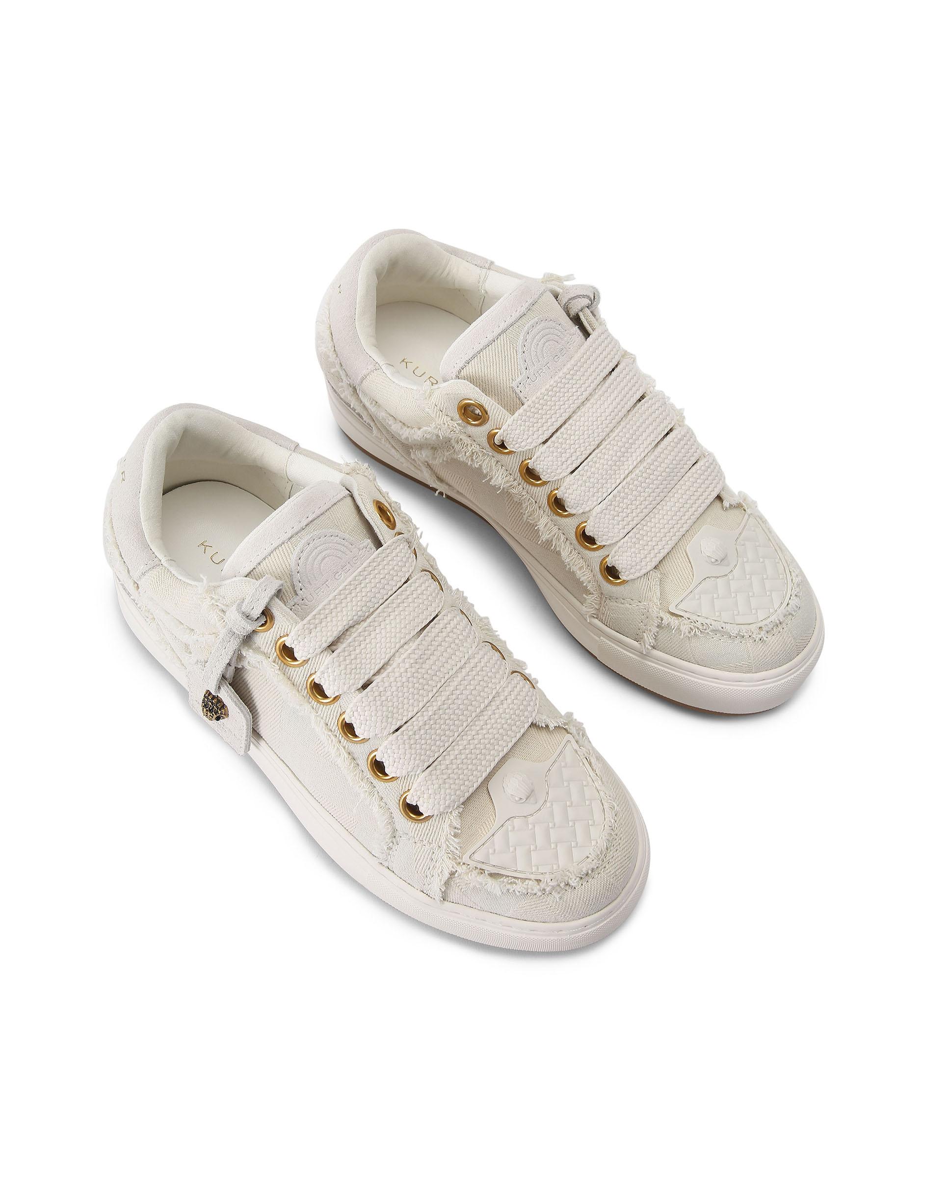 Zapatillas chunky de mujer denim con flecos y plataforma - Kurt Geiger - Crudo Crudo-2