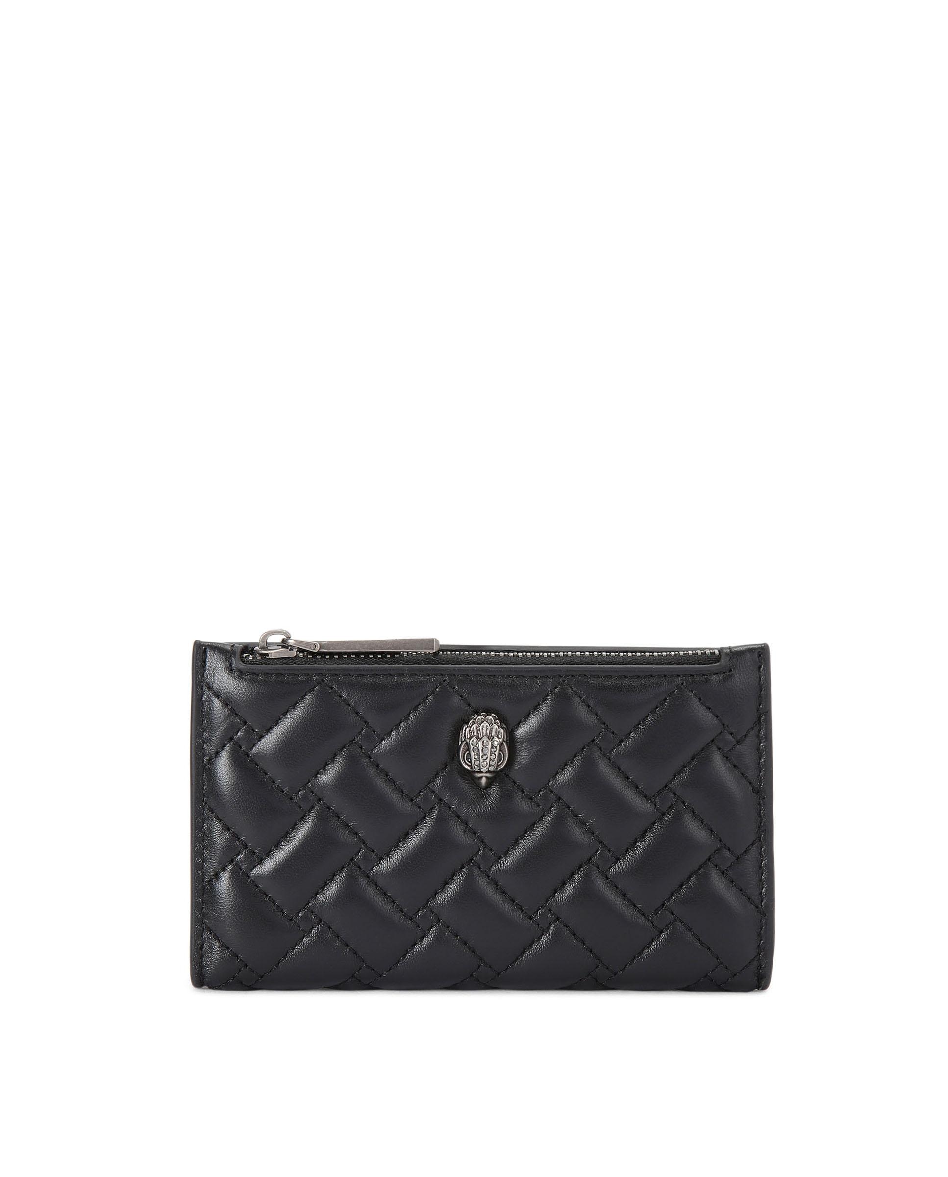 Cartera de mujer de piel acolchada con cremallera - Kurt Geiger - Negro Negro-1