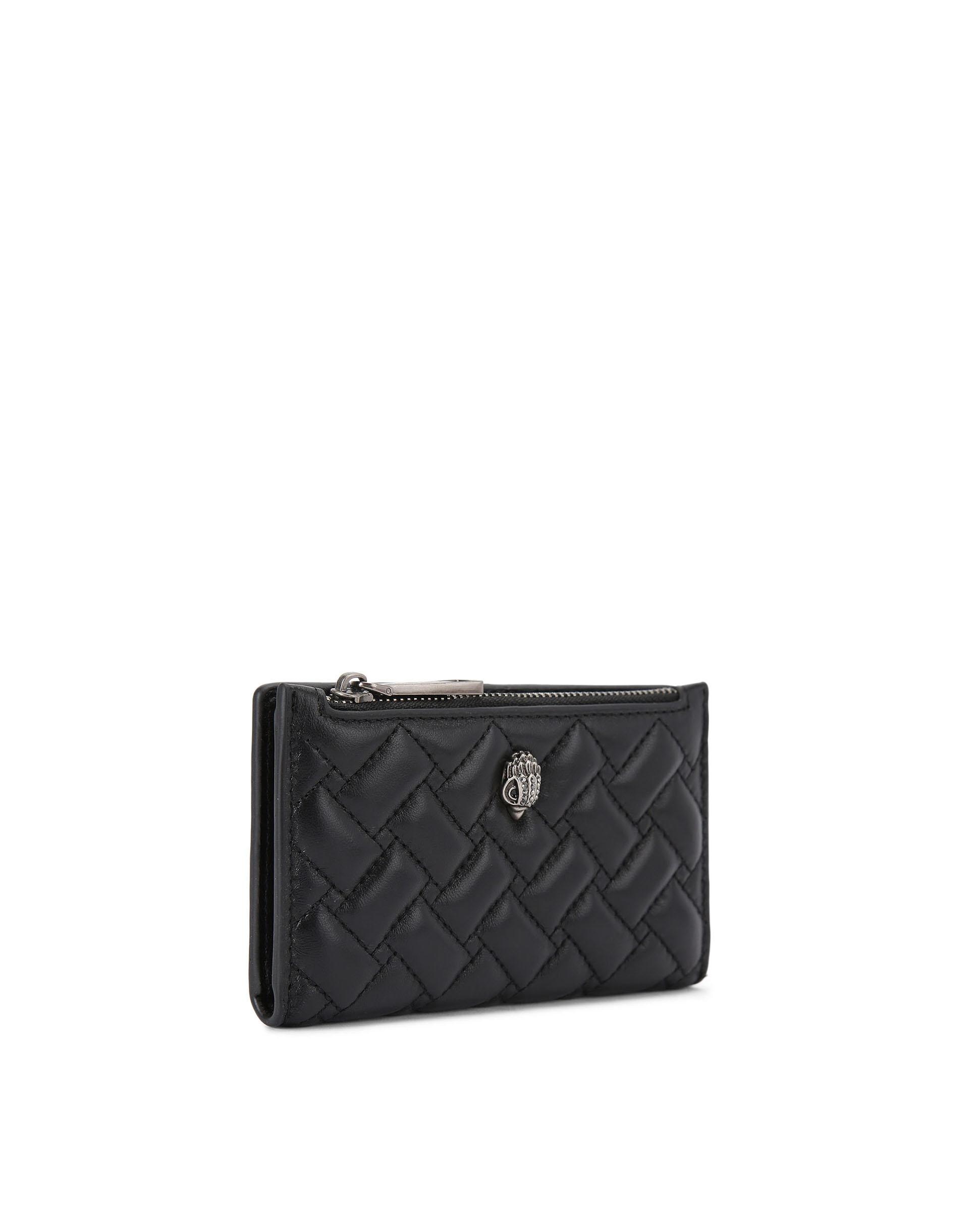 Cartera de mujer de piel acolchada con cremallera - Kurt Geiger - Negro Negro-2