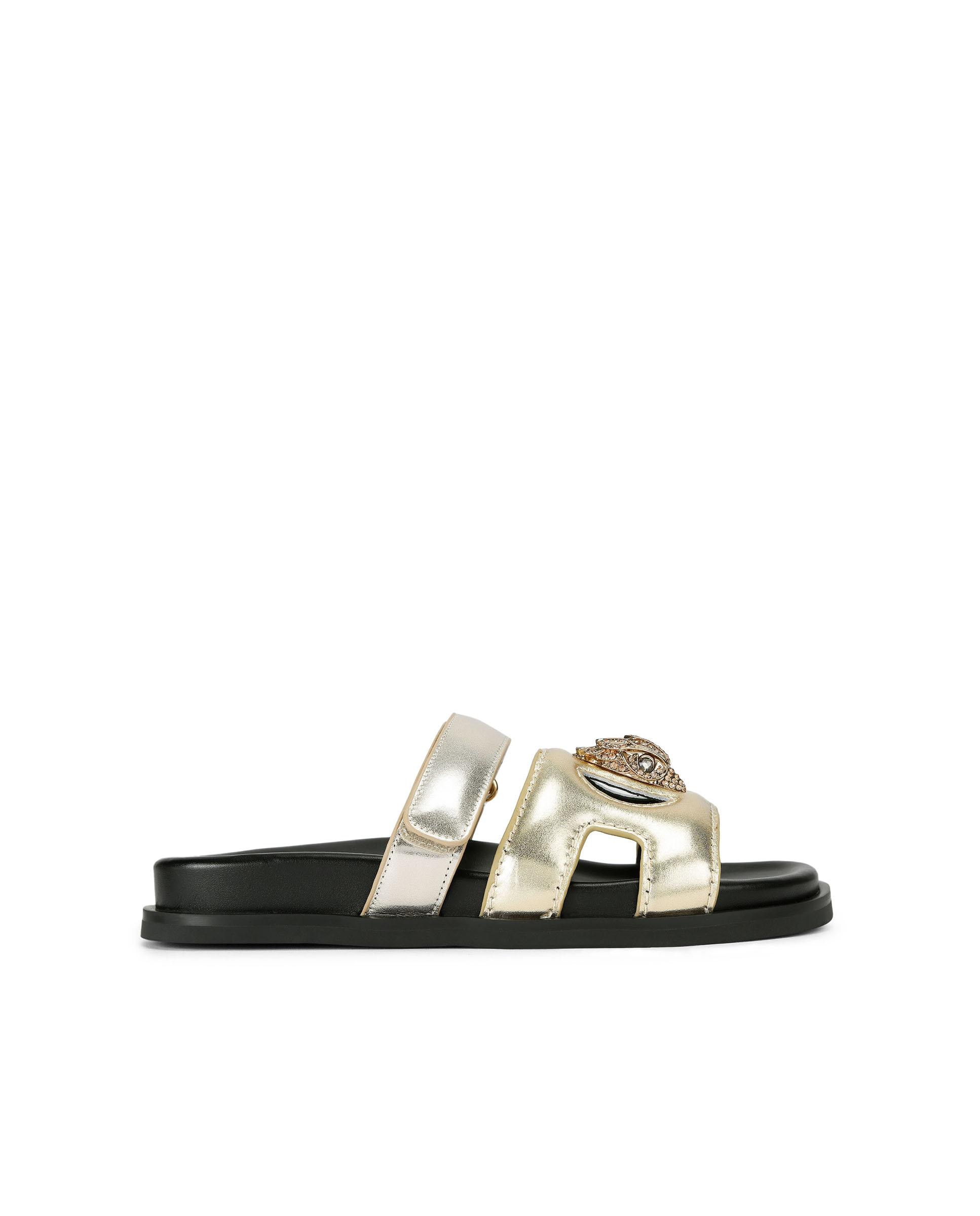 Kurt Geiger - Sandalias planas de mujer Eagle Cut Out de cuero con detalle en tira.